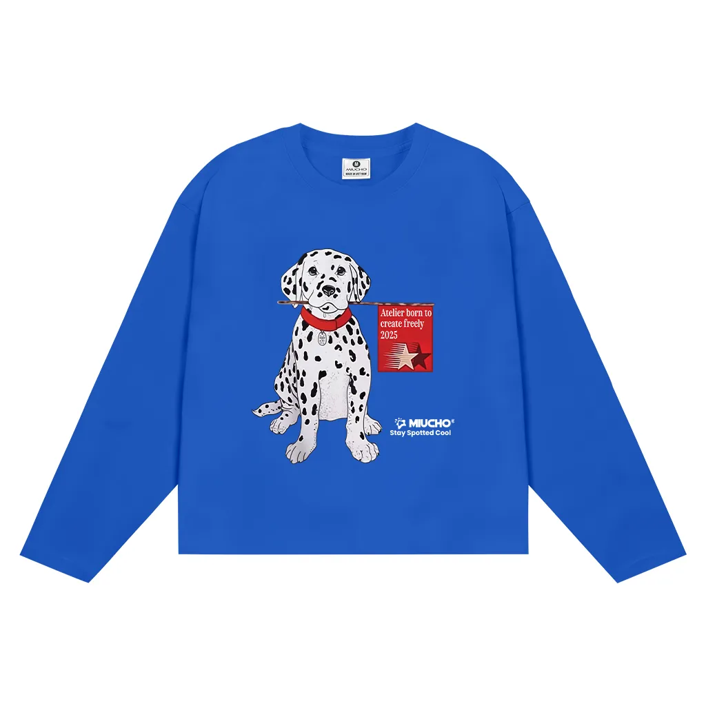 Áo thun boxy tay dài họa tiết hoạt hình 2638 Miucho vải cotton thoáng mát cổ tròn đứng form_thumbnail_11