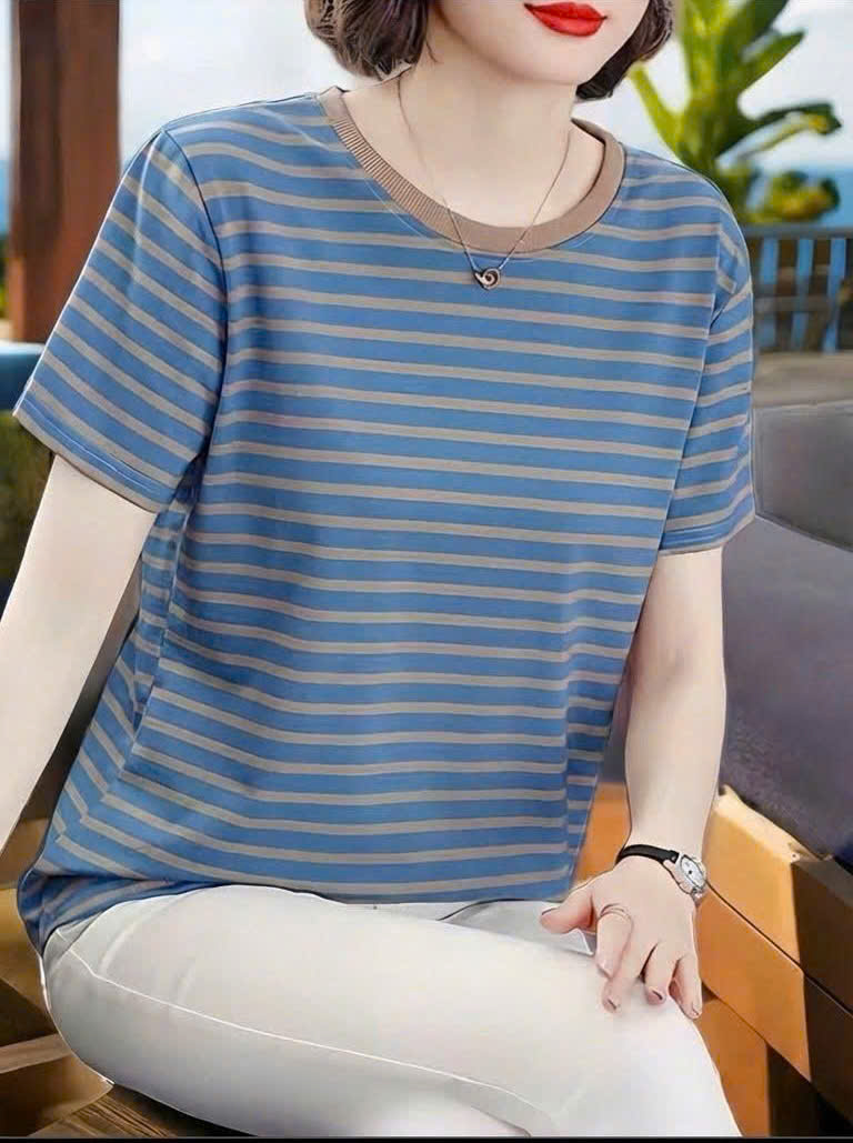 ATF022-Áo Thun Kẻ Sọc Nhỏ_thumbnail_1