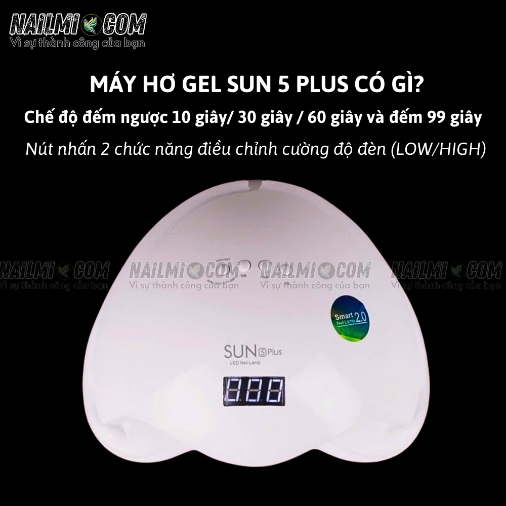 Máy hơ gel Không tích điện-Sun 5 plus L2