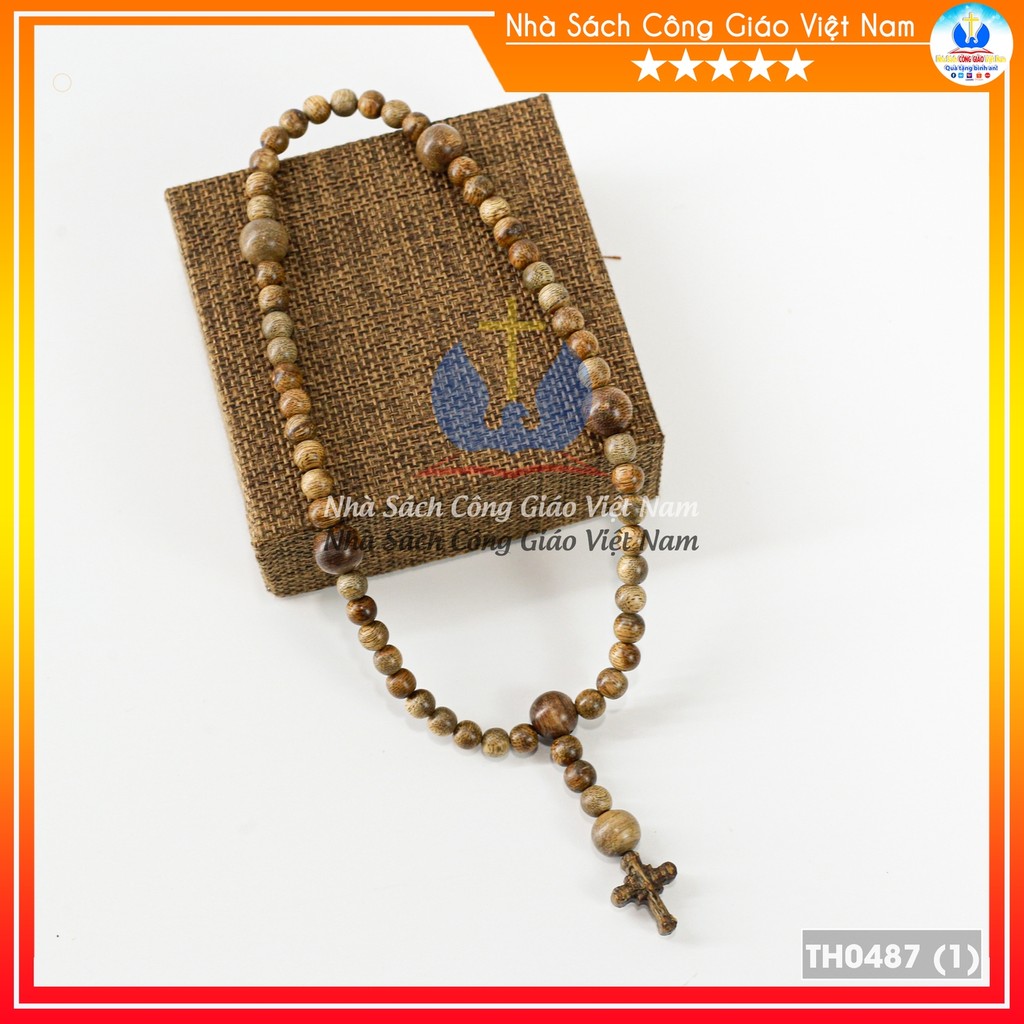 Tràng chuỗi Mân Côi 50 hạt trầm núi non 8ly mix 10ly NS162 Quà tặng Công Giáo, GIÁNG SINH, sinh nhật - TH0487_thumbnail_0