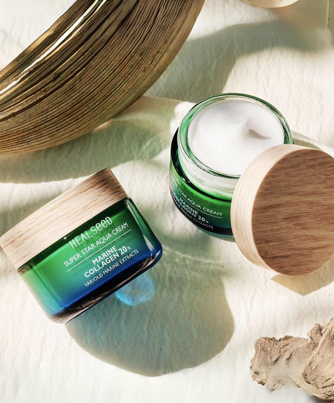  HEALSEED SUPER STAR AQUA CREAM - Kem Dưỡng Cấp Ẩm Sâu Tăng Đàn Hồi & Làm Sáng Da - Collagen 20%, Chiết xuất 9 Loại Tảo biển - 55ml - [HS002]_thumbnail_1
