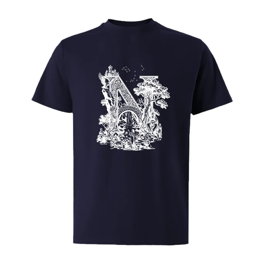 Áo thun form rộng Miucho Iconic vải cotton dày dặn thoáng mát tay ngắn cổ tròn in chữ cái N 2759_thumbnail_12