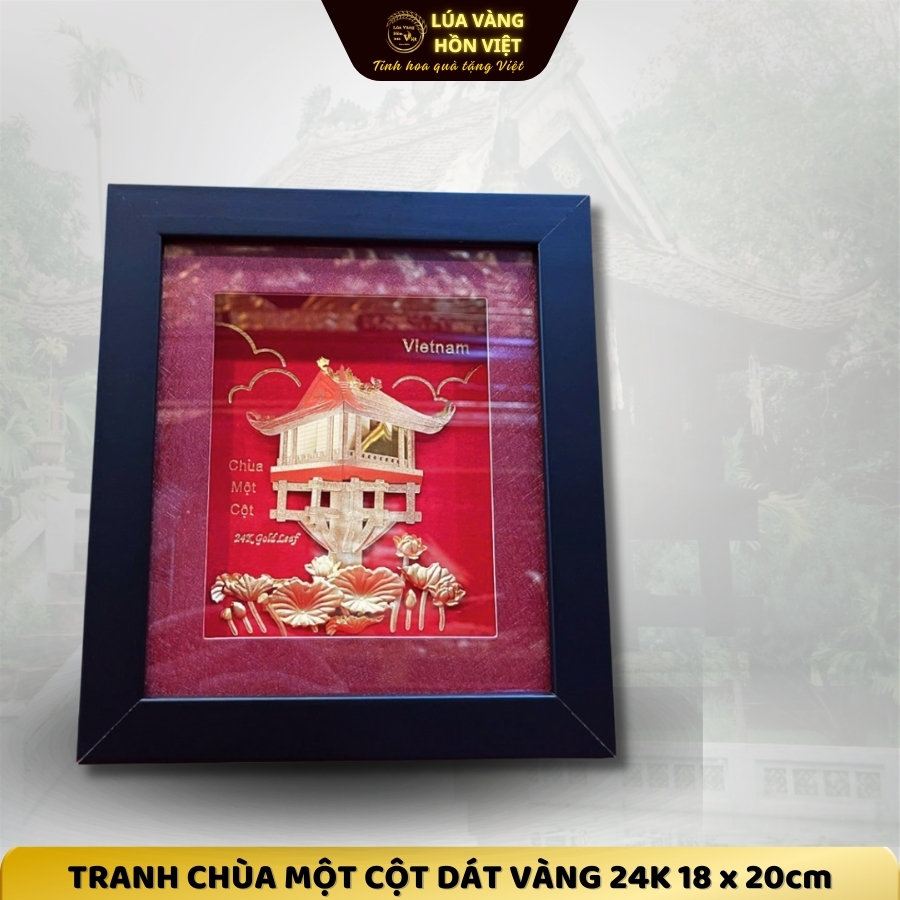 TRANH CHÙA MỘT CỘT DÁT VÀNG 24K 18x20cm_thumbnail_0