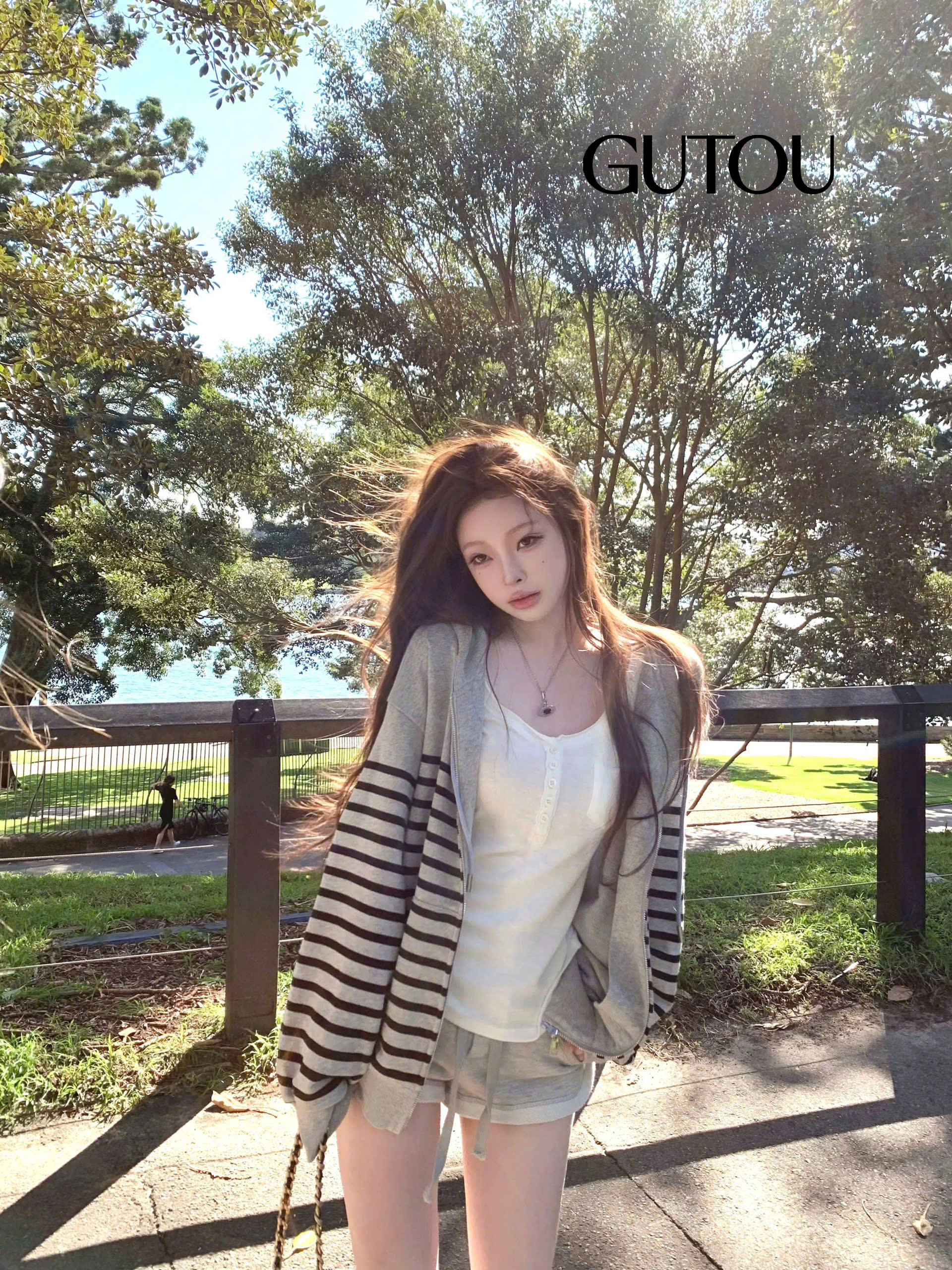 [ GUTOU ] Áo Thun Tay Dài Cài Nút The Henly_thumbnail_3