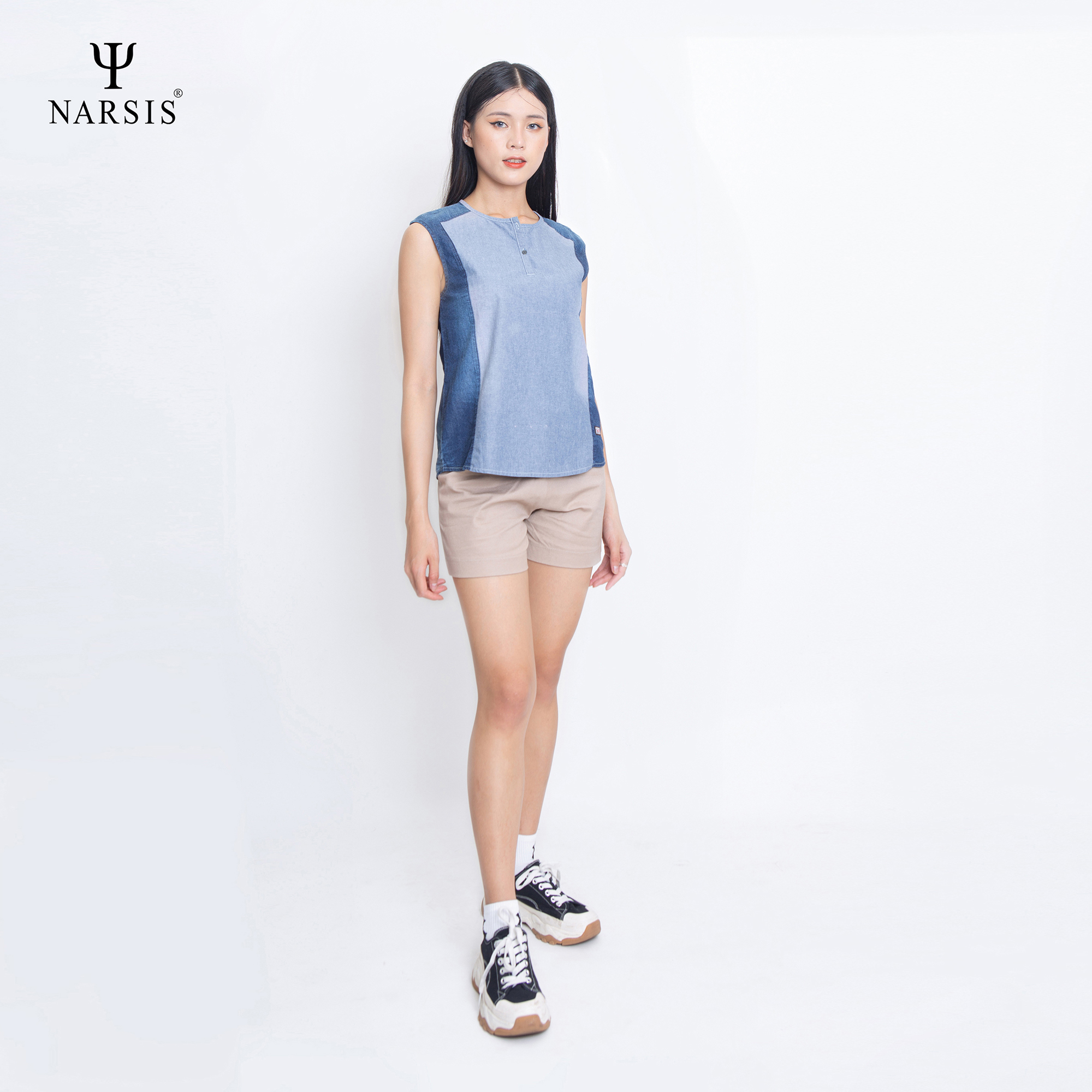 ÁO JEAN NỮ THIẾT KẾ NARSIS L7040 NARSIS CHẤT LIỆU JEAN BỀN BỈ, CÁ TÍNH, TRẺ TRUNG, THỜI TRANG_thumbnail_1