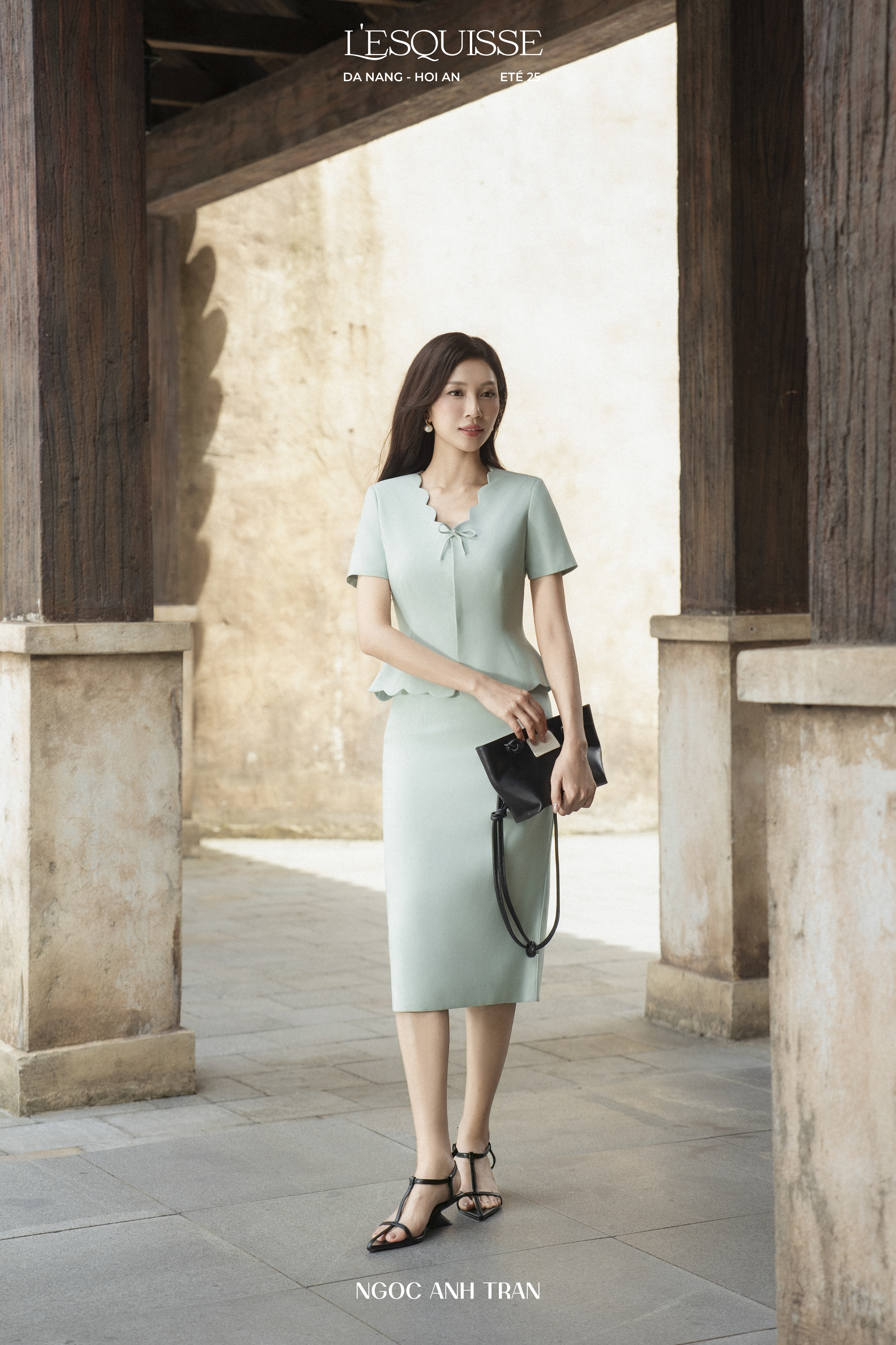 A198 - Set áo kiểu Ngọc Bích kèm chân váy