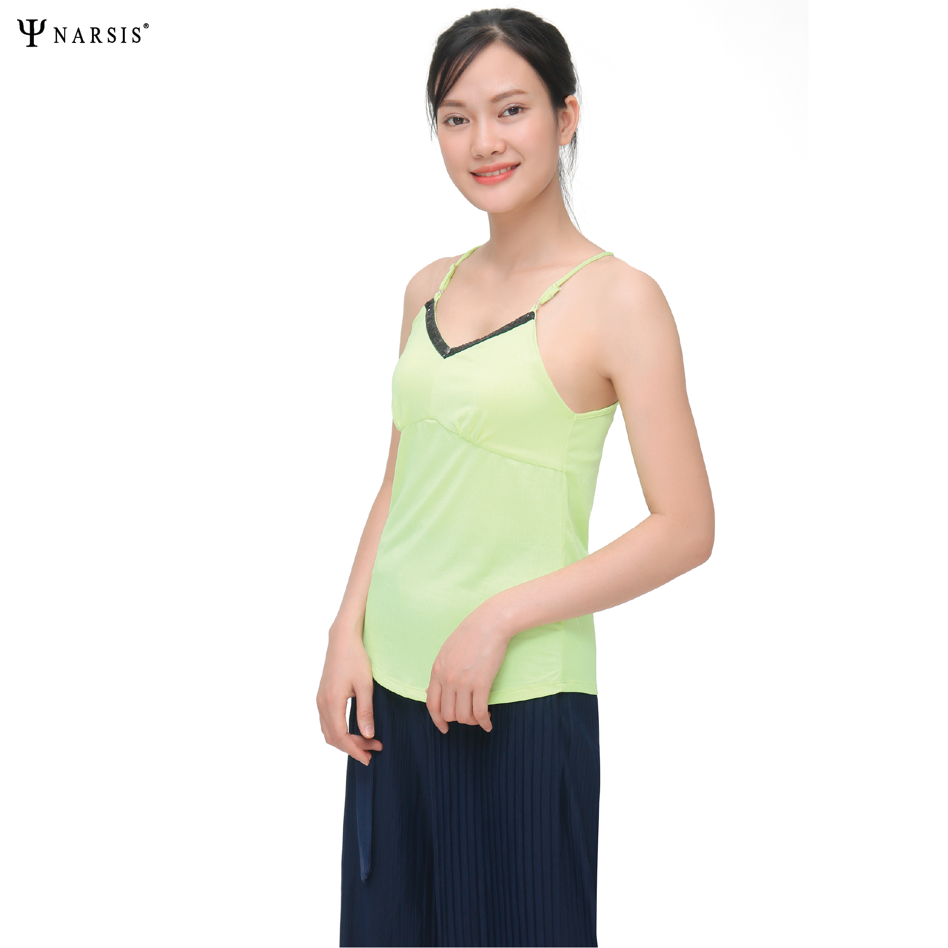 ÁO DÂY NỮ KIỂU - L7021 NARSIS CHẤT LIỆU THOÁNG MÁT, DỄ CHỊU, THOẢI MÁI CẢ NGÀY, DỄ VẬN ĐỘNG_thumbnail_0