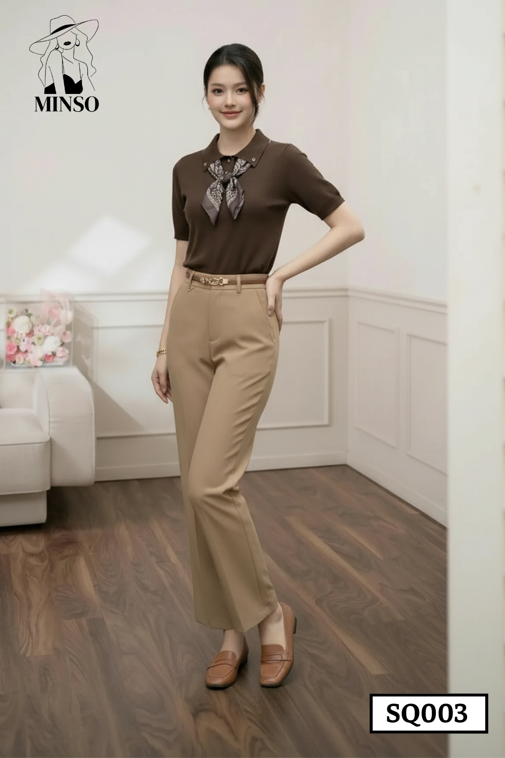 Quần Kaki dáng suông ống rộng SQ003