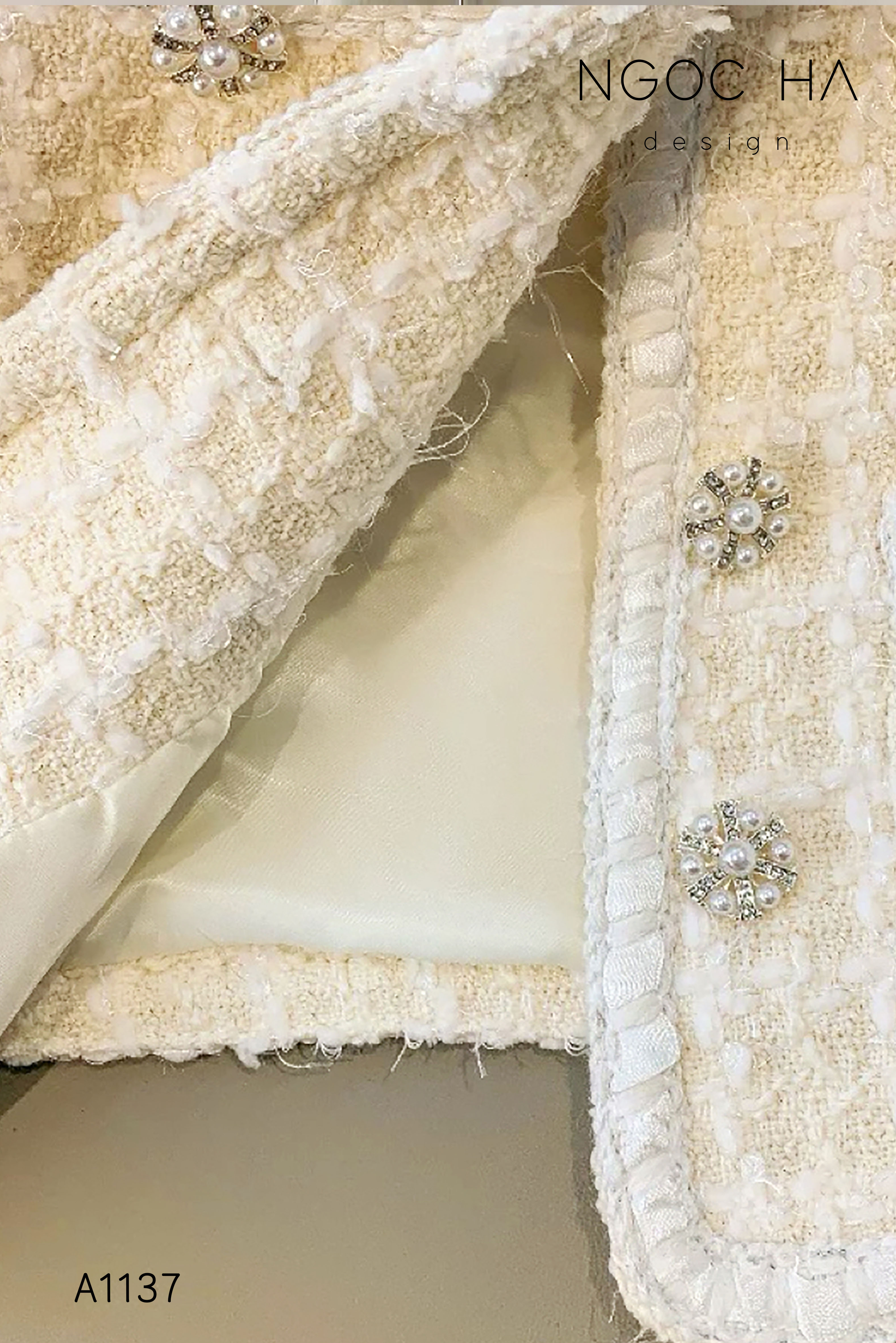 Anisa Top_ Áo Tweed 4 Túi Màu Kem A1137_thumbnail_6