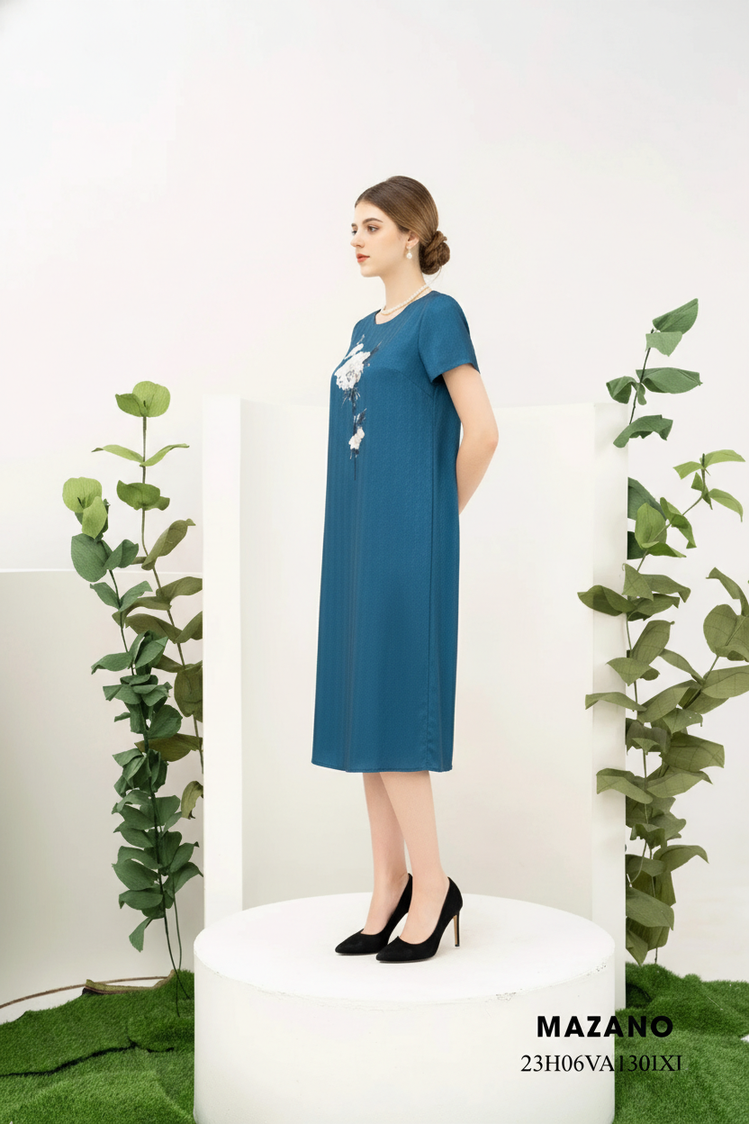 Đầm suông A dài in họa tiết sang trọng_thumbnail_1