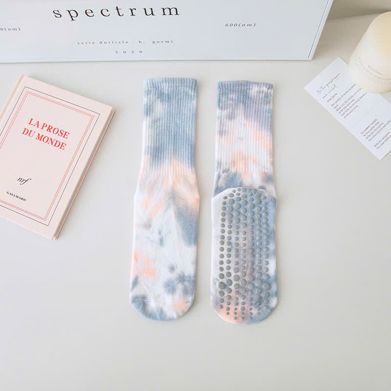 Vớ Yoga Nữ Cổ Cao, Tất Thể Thao Nữ Cotton Màu Loang Chống Trượt Thoáng Mát Co Dãn, Vớ Nữ Cổ Cao Yoga Cao Cấp_thumbnail_22