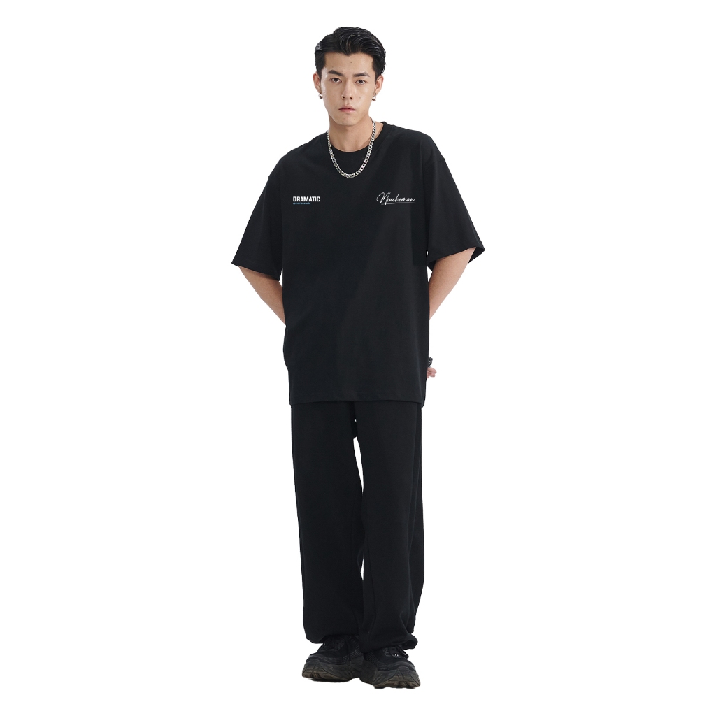 Áo thun nam form rộng ATD383 Miucho Man cotton cổ tròn in typography_thumbnail_2