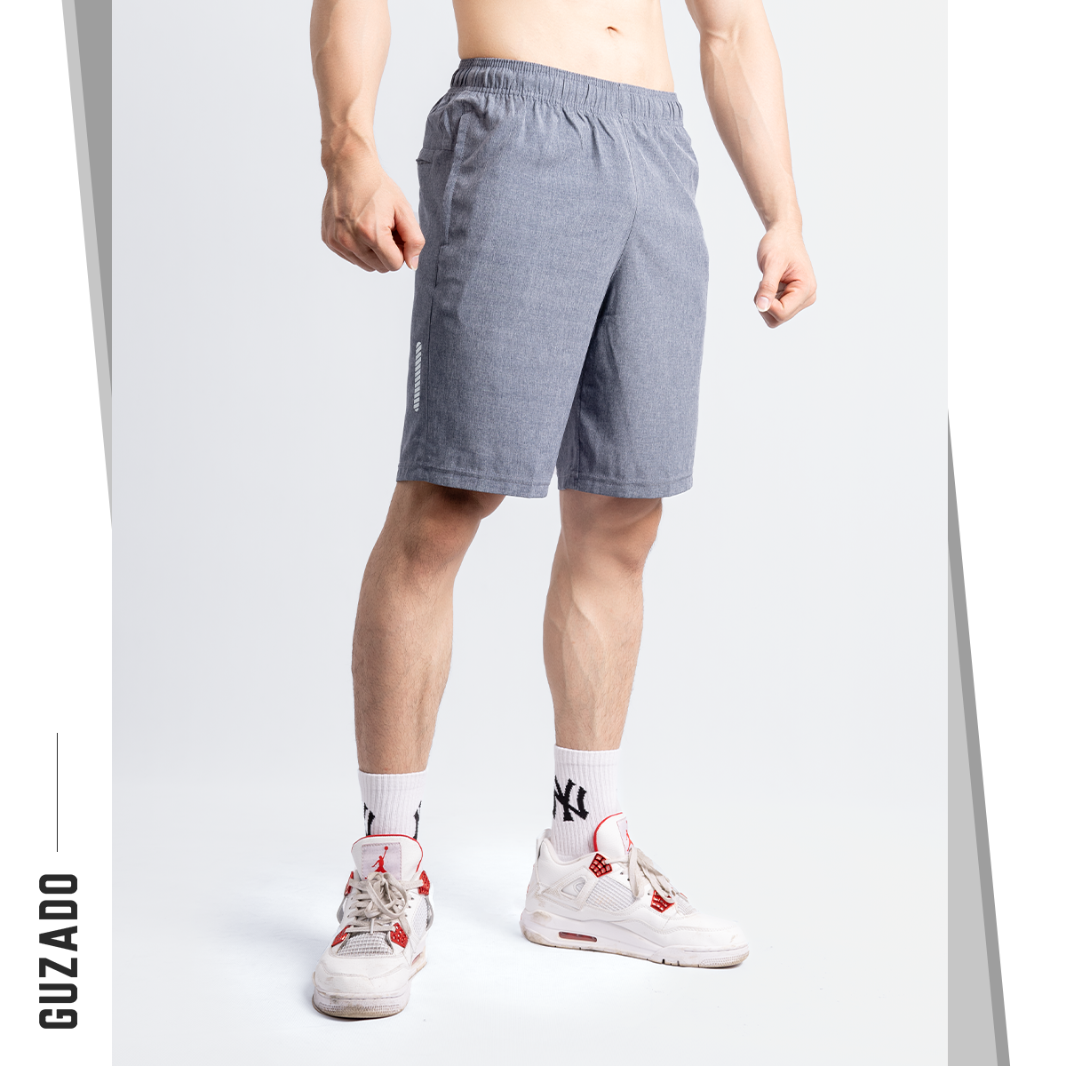 Quần Đùi Nam GUZADO Vải Gió Thể Thao Cạp Chun Co Giãn GSR01_thumbnail_20