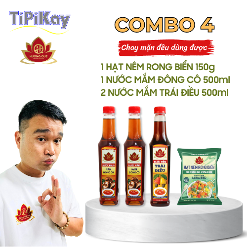 [Combo 4 món] 1 Nước Mắm Trái Điều 500ml + 2 Nước Mắm Đông Cô 500ml + Hạt Nêm Rong Biển 150g CBTP-TD2DCHN