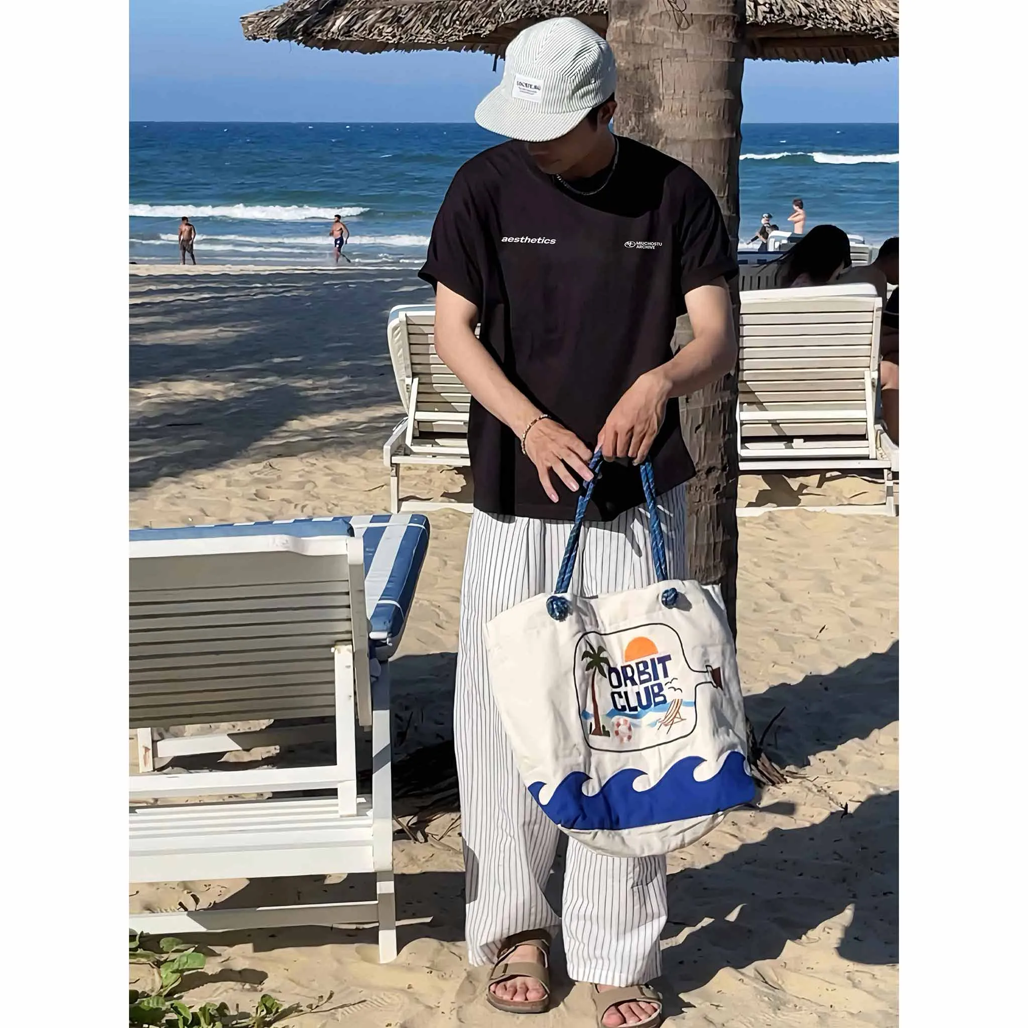 Áo phông nam basic form boxy chuẩn dáng 2566 Miucho vải cotton mềm mịn thoáng mát in typography_thumbnail_6