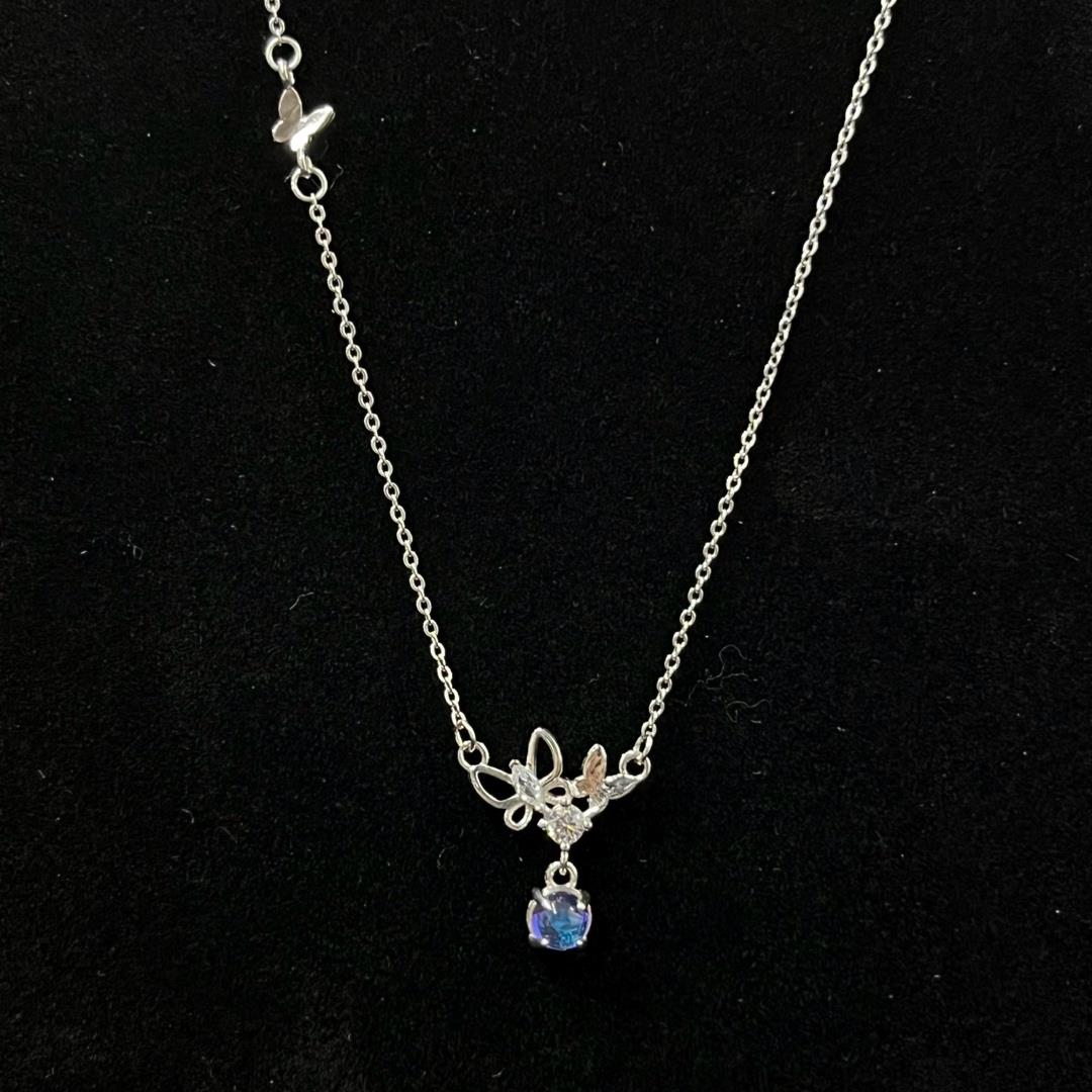 vòng cổ bạc xi bạch kim nàng tiên bướm đá moon_thumbnail_0