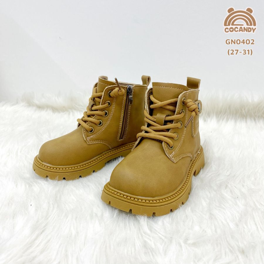 Giày boot nhập NÂU dây 1 cúc B6095