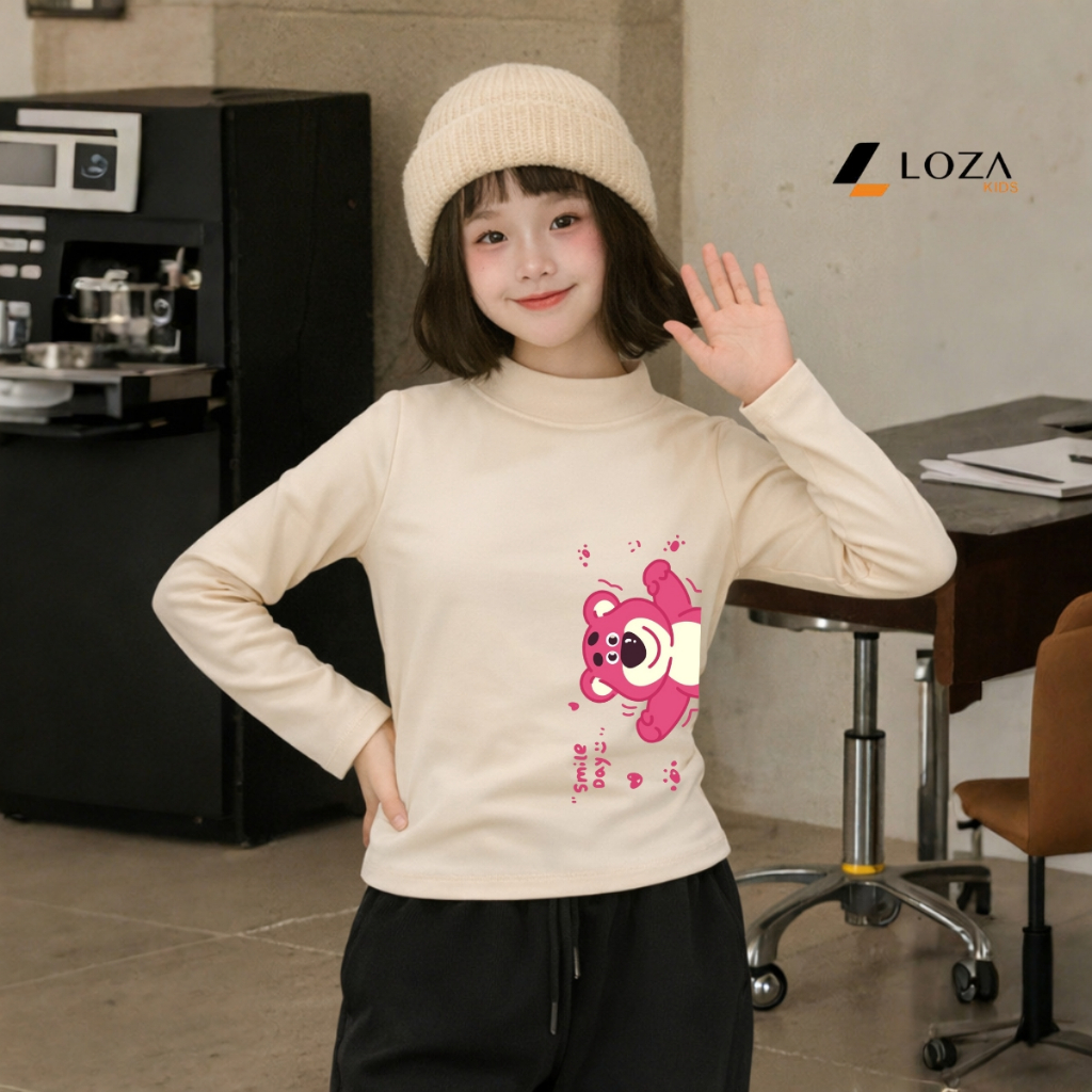 Áo giữ nhiệt cổ 3p bé gái nhiều hình xinh xắn - LOZA G0435_thumbnail_2