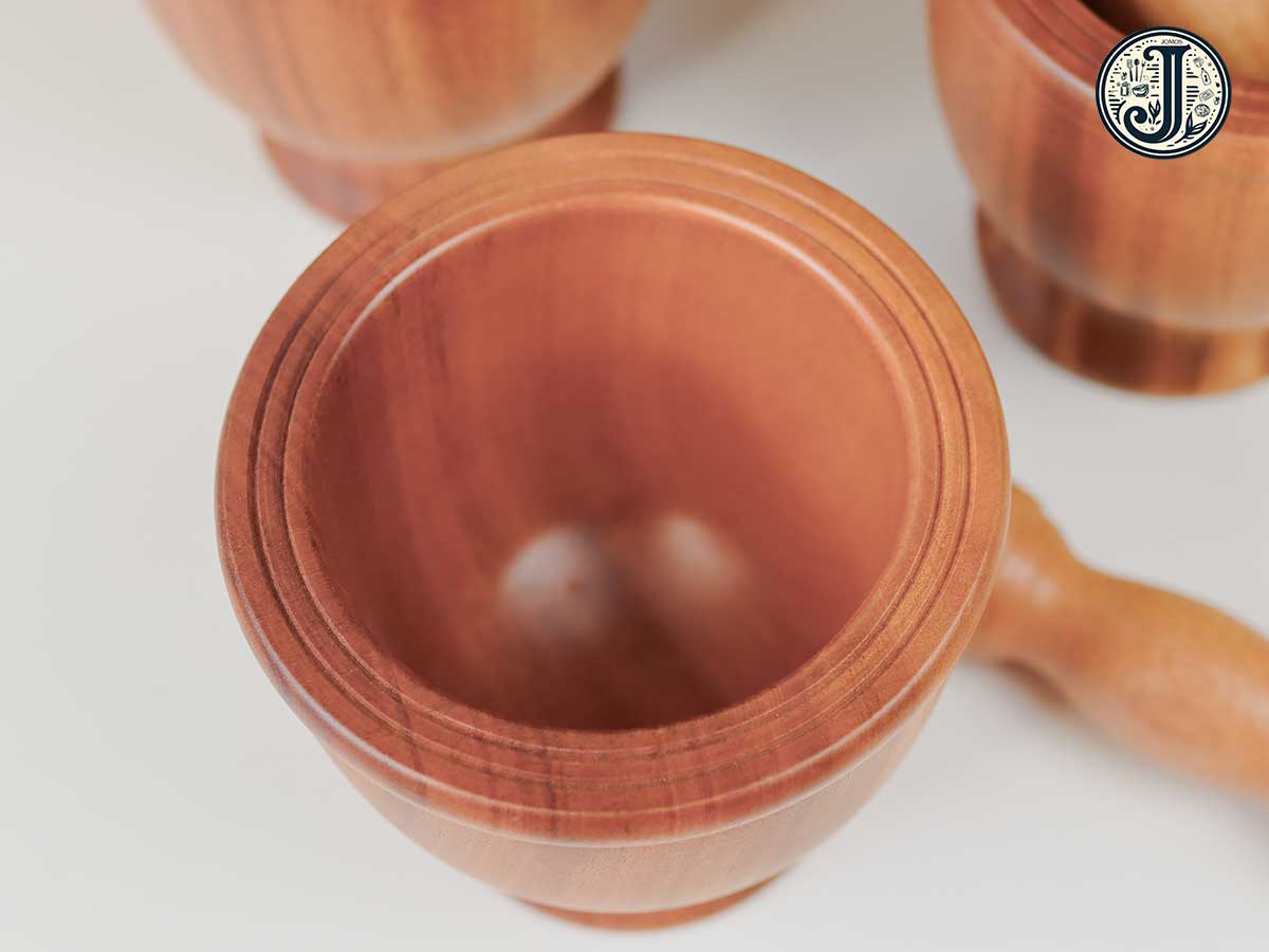 Bộ Cối Chày Gỗ Xà Cừ - Cối 14cm Chày 35cm J000146_thumbnail_2