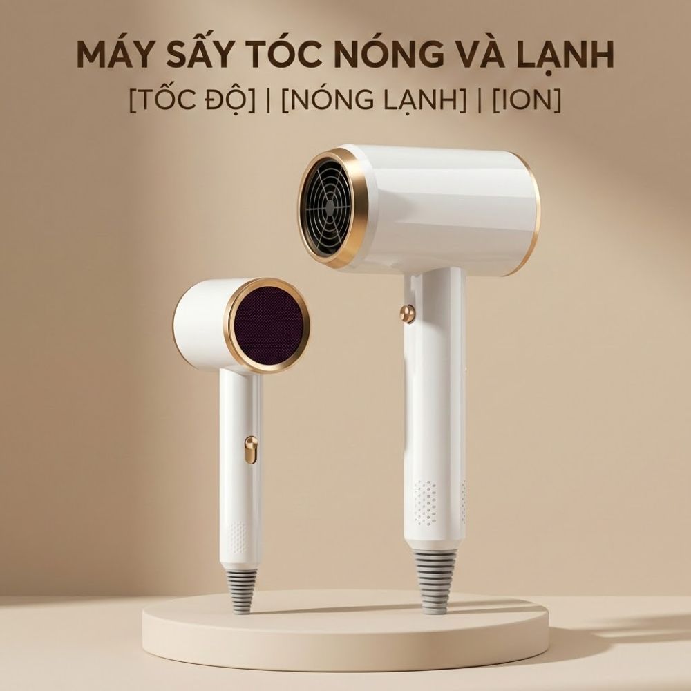 Máy sấy tóc nóng lạnh Kachi MK404 – Nhỏ gọn, thời trang, sấy tóc nhanh chóng