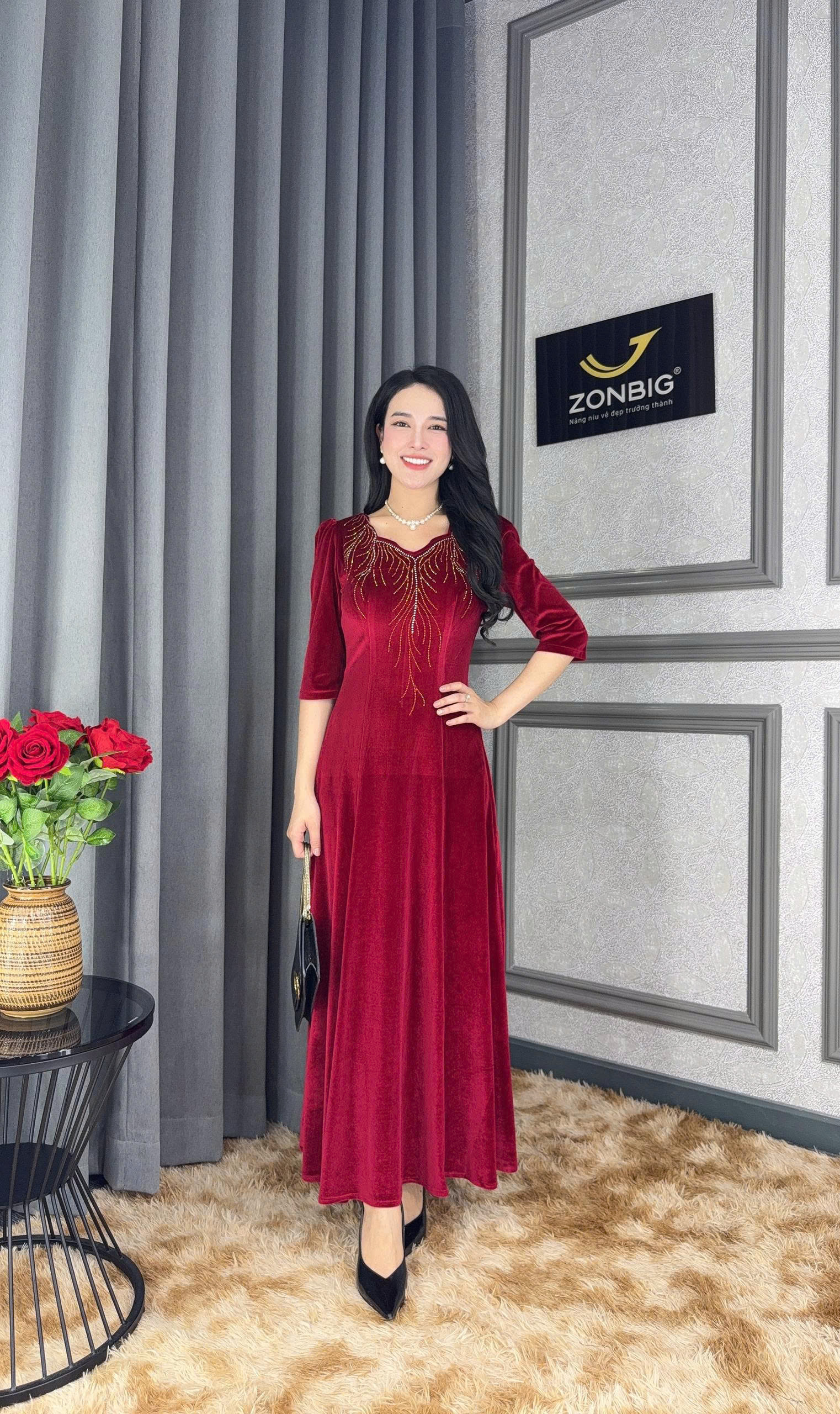 Đầm suông - Y2083 - Thương hiệu Zonbig