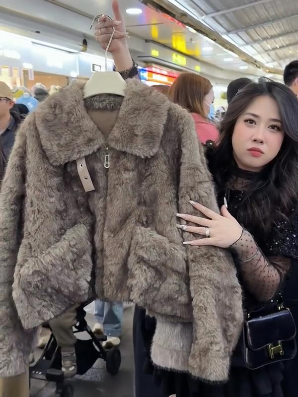 Áo khoác lông cổ bẻ - C79