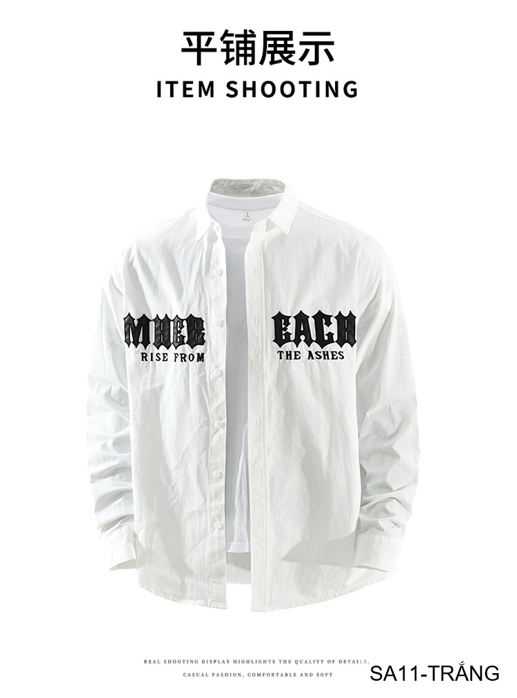 SA11 - Áo sơ mi nam dài tay họa tiết chữ phong cách Nhật Bản, chất cotton mềm mại, dáng rộng thoải mái_thumbnail_9