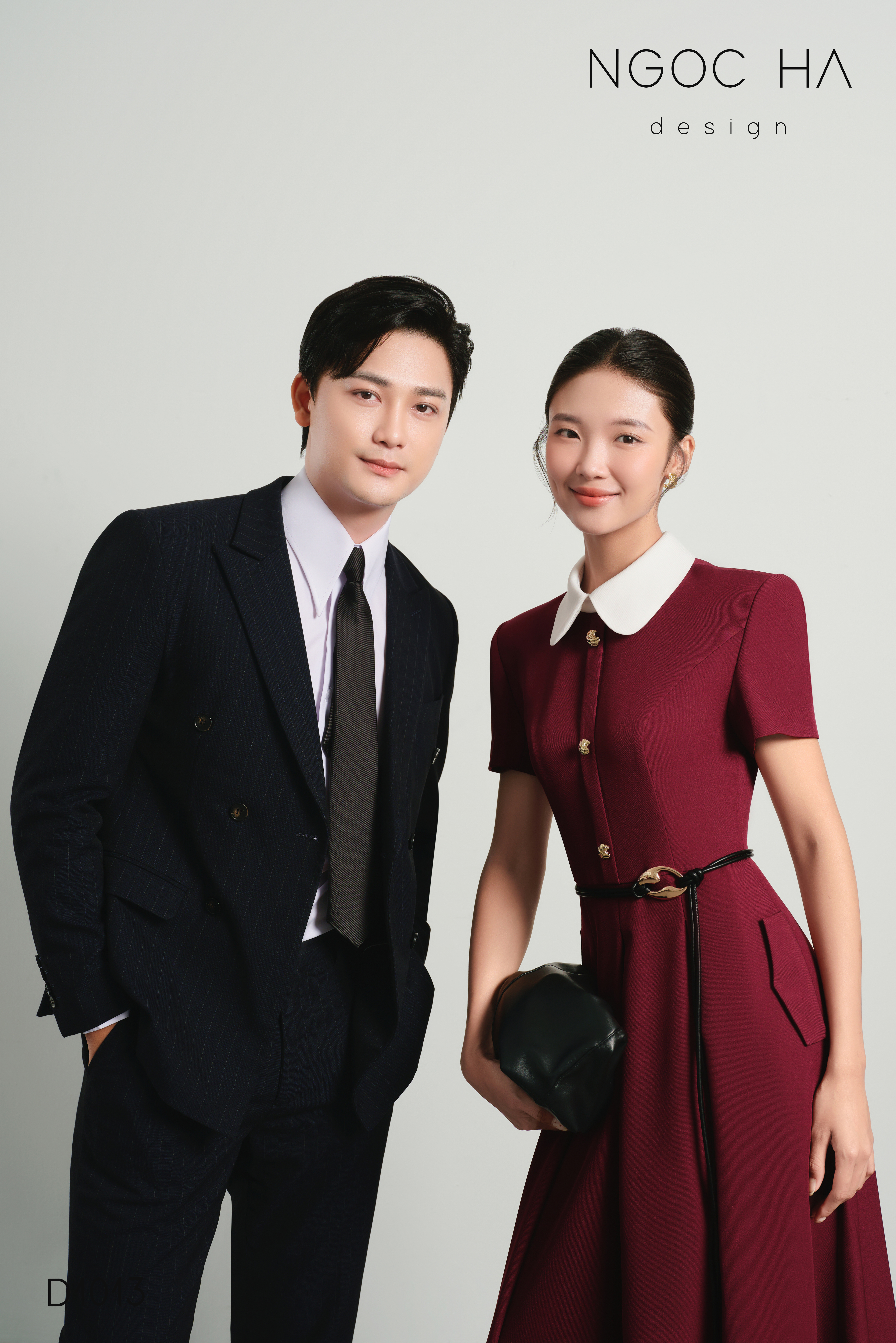 Claire Dress_ Đầm Xòe Màu Đỏ Mix Cổ Trắng D1013_thumbnail_3