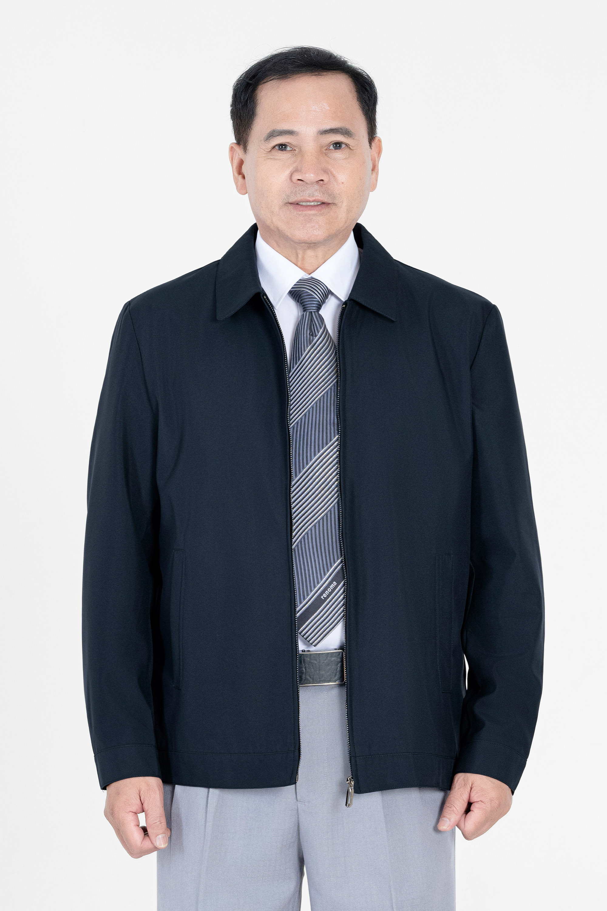 Áo Khoác Trơn Cổ Bẻ Trung Niên ANCHI Chất Liệu Poly Cao Cấp_thumbnail_10