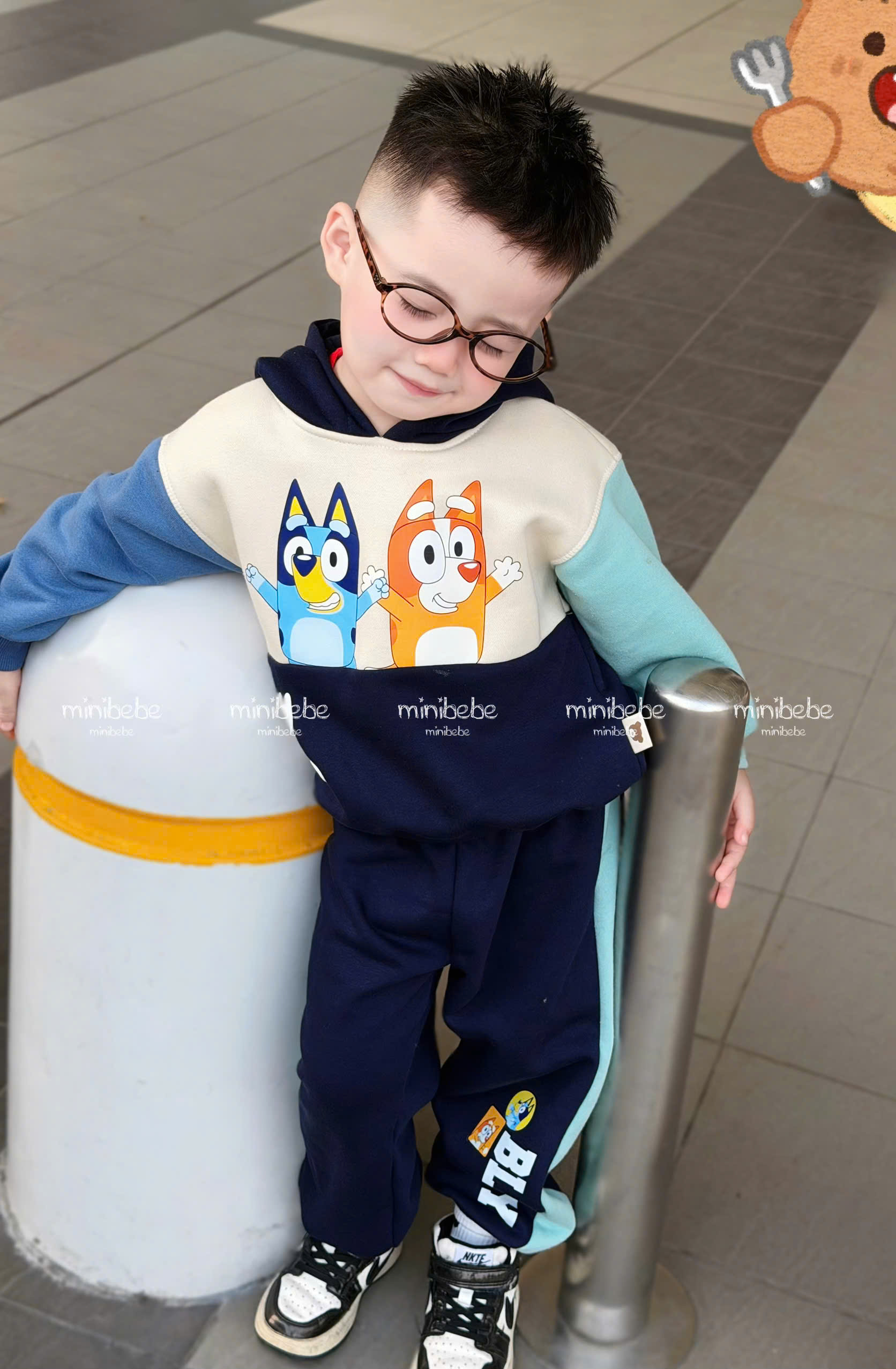 K43 BỘ NỈ HOODIE 2 CHÓ - A210.428