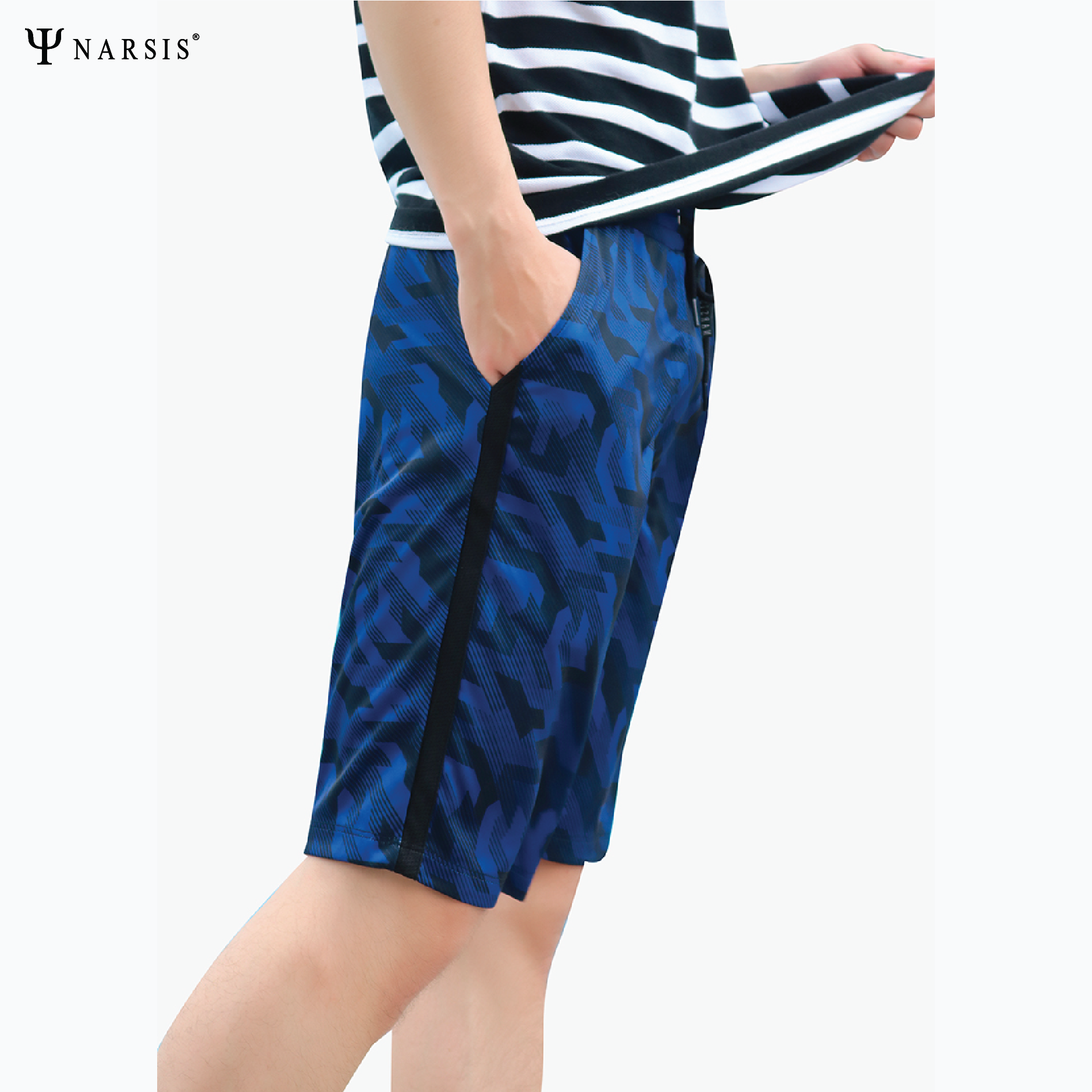 QUẦN SHORT NAM NARSIS S8116 NARSIS PE NHẸ, THOÁNG KHÍ, THẤM MỒ HÔI, CHẤT LIỆU BỀN, CHỐNG NẮNG_thumbnail_2