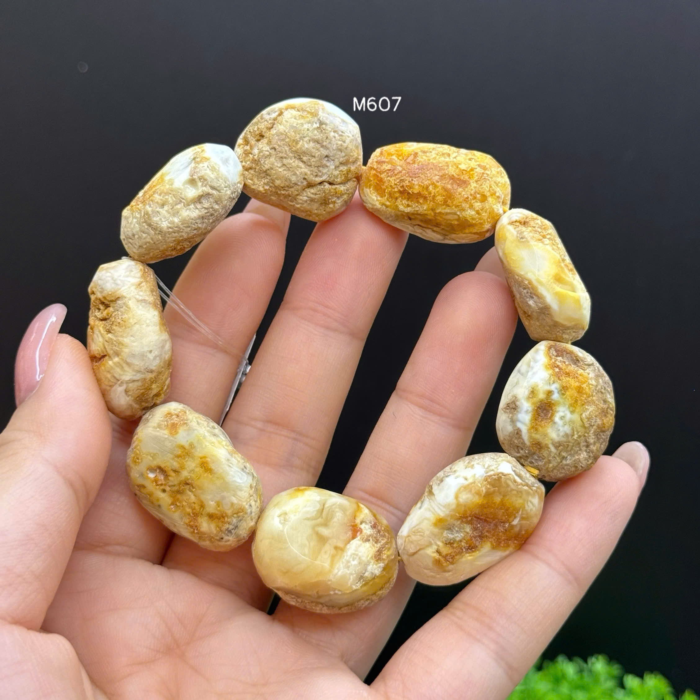 Lắc Tay Hổ Phách Bạch Thô - M607_thumbnail_3