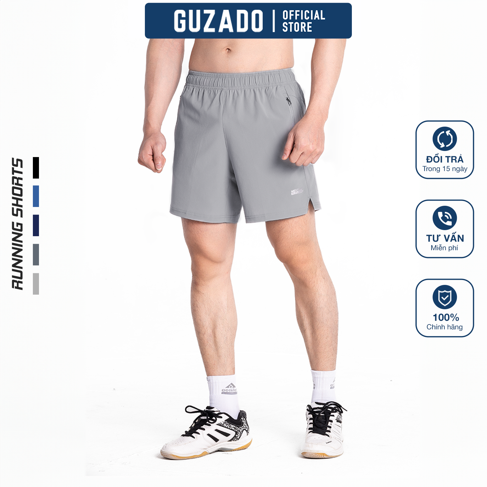 Quần Run GUZADO Quần Tập Gym, Chạy Bộ, Chất Gió Mềm Mịn GSR11