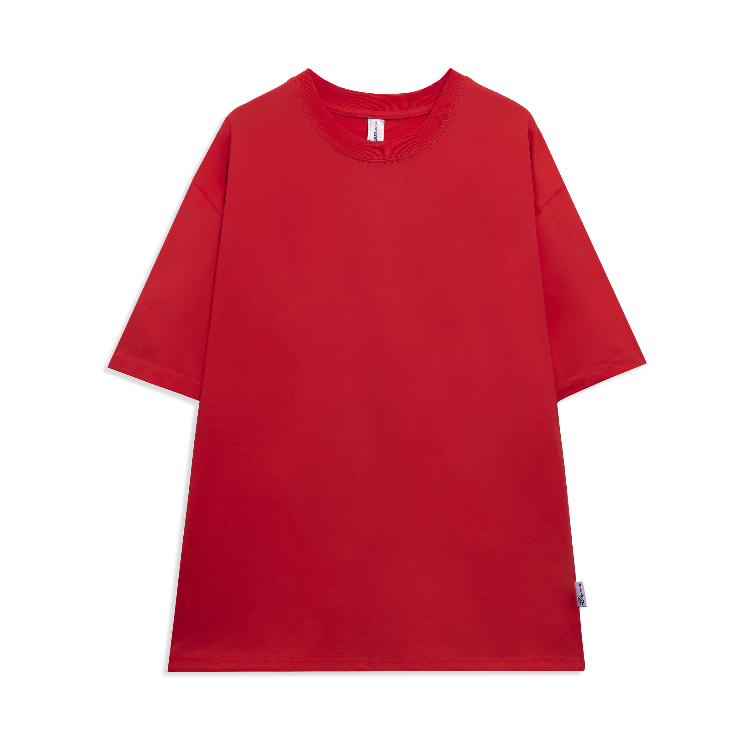 Áo thun trơn form rộng ATT01 Miucho vải cotton cổ tròn in basic Top Trắng_thumbnail_14