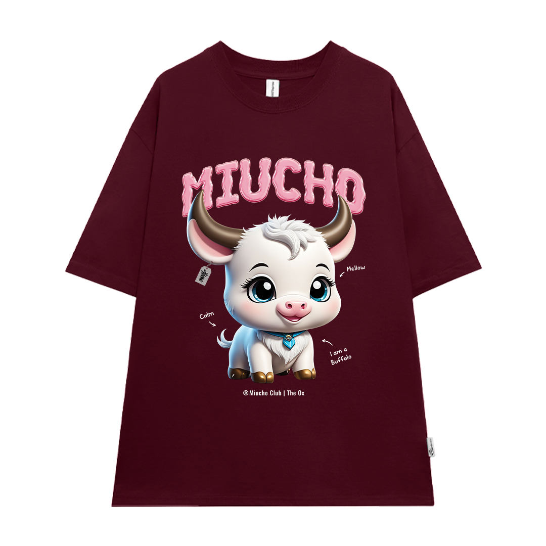 Áo thun form rộng 12 con giáp tuổi Sửu ATD1247 Miucho tay ngắn cổ tròn in mix_thumbnail_25