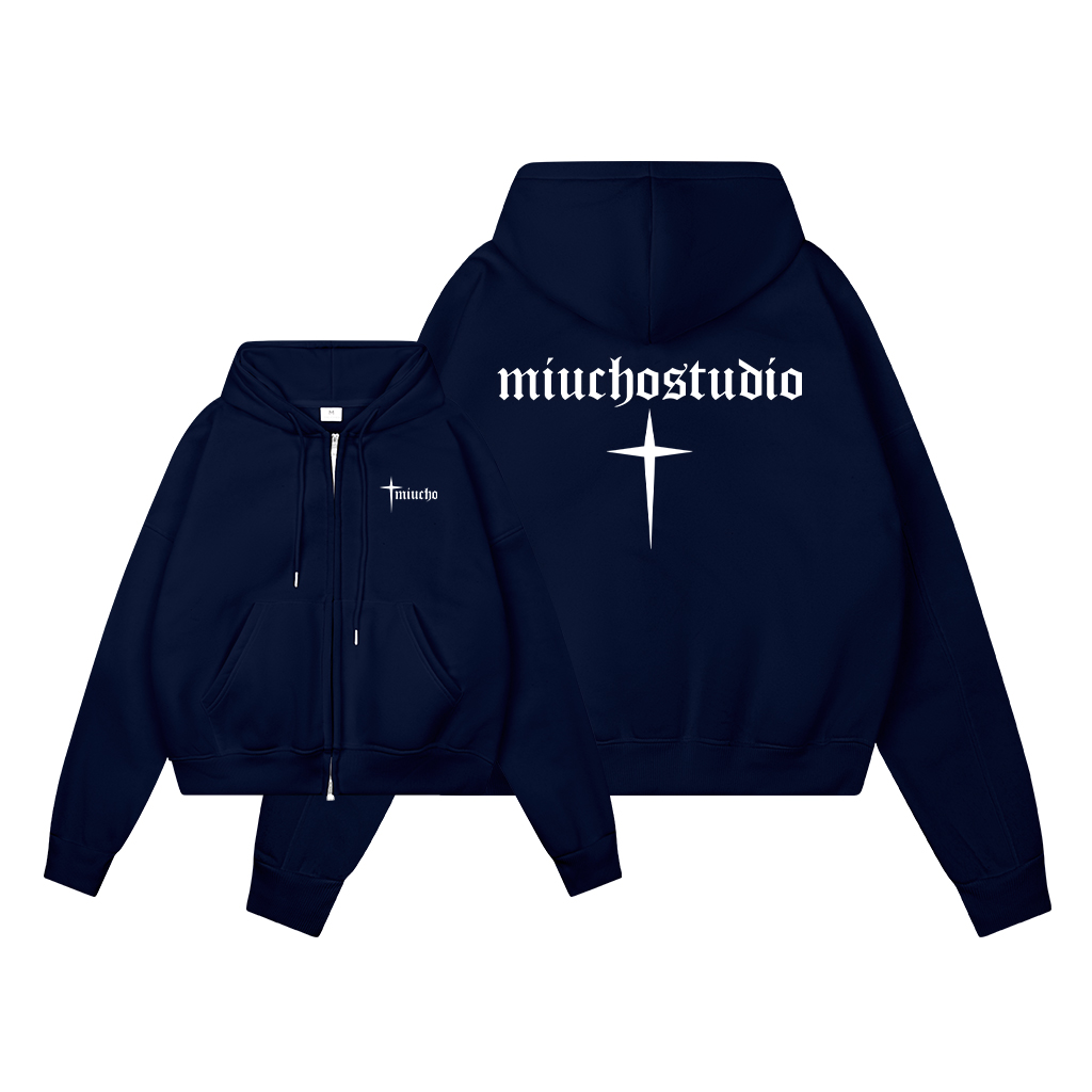 Áo hoodie zip nam localbrand form boxy HXD1612 Miucho Club vải nỉ bông dày dặn in basic_thumbnail_0