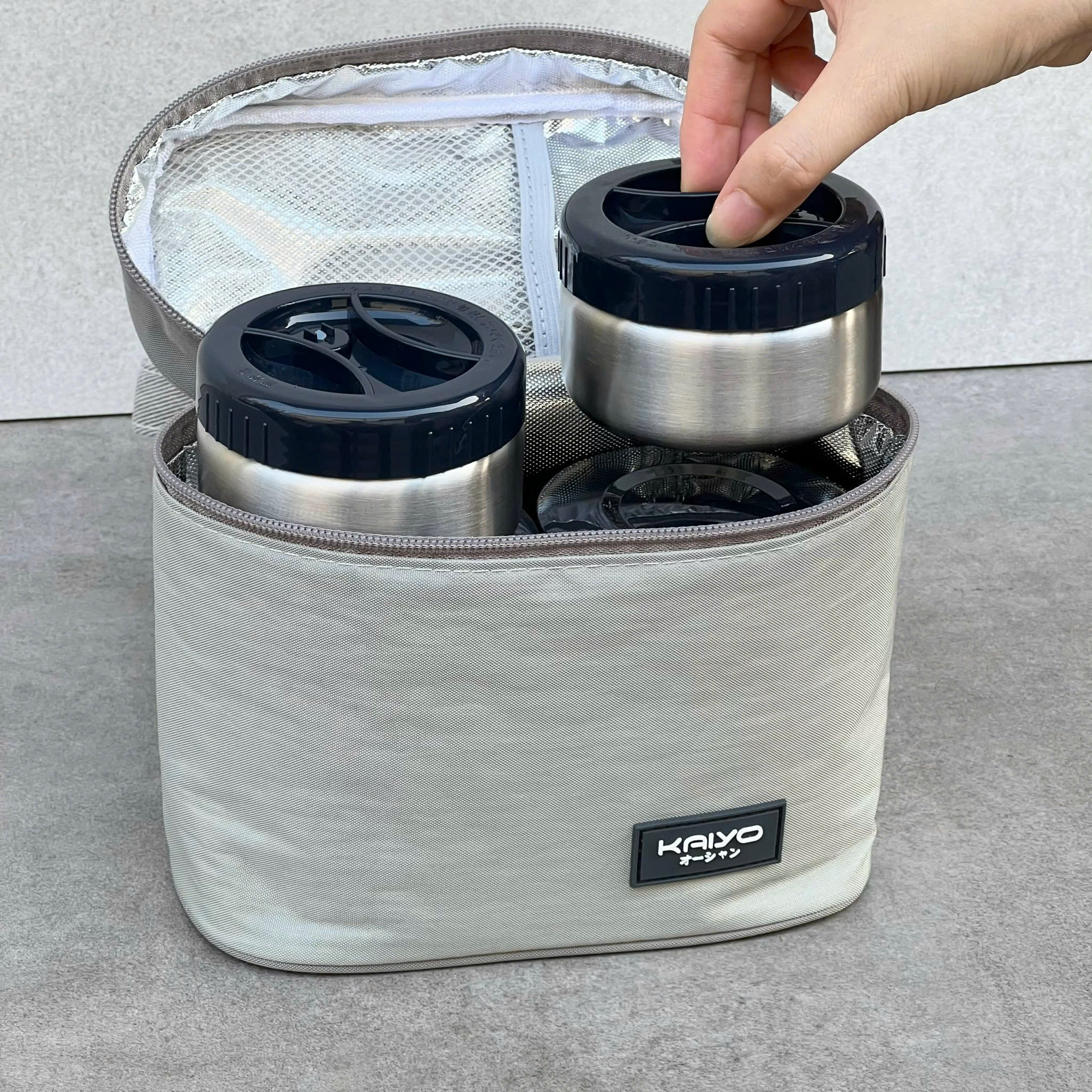 Bộ Hộp Cơm Giữ Nhiệt 5 món Kaiyo 1200ml (4 hộp+1 túi)_thumbnail_4