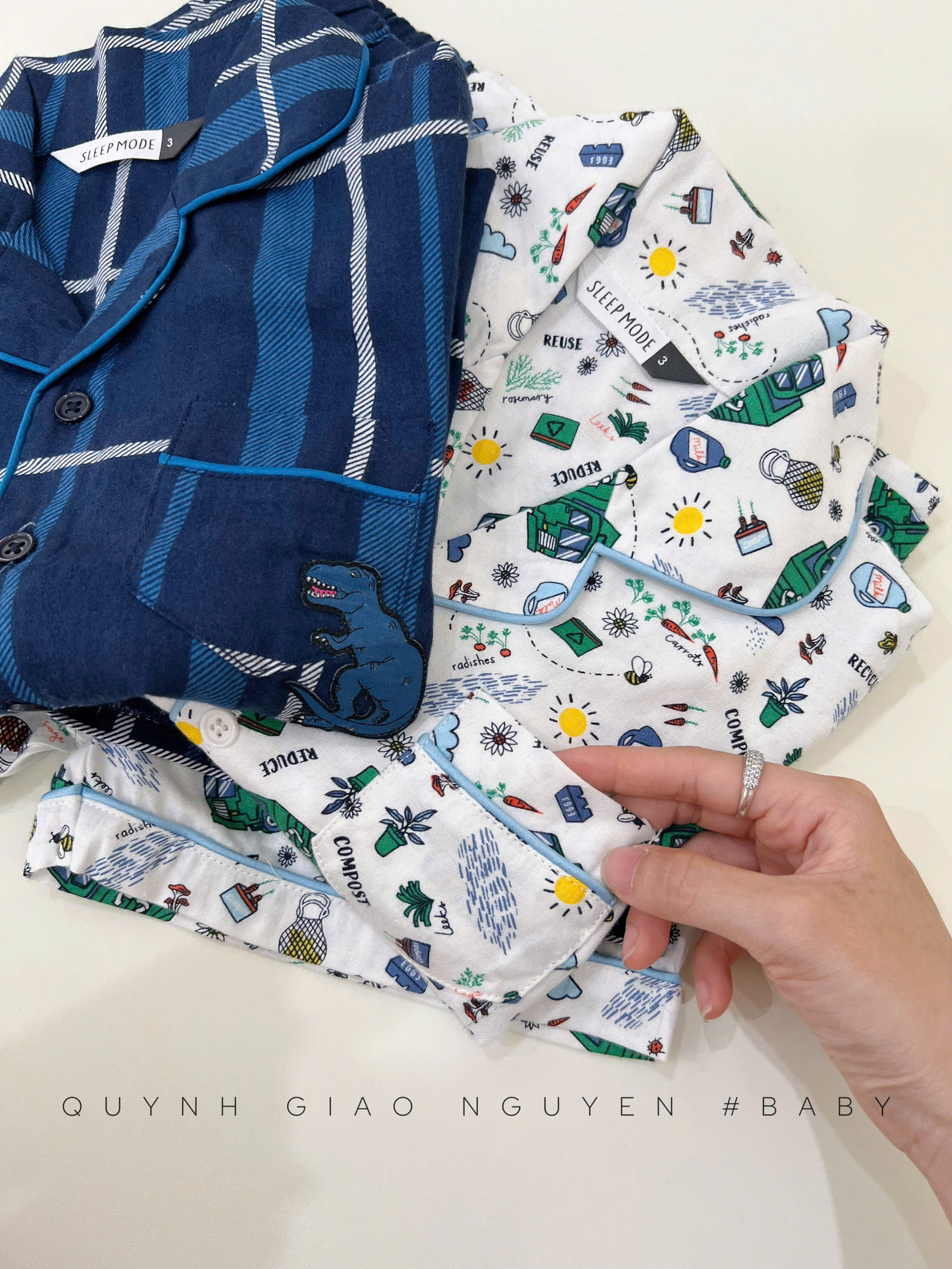 Set bộ đùi pijama bé trai ( TRẮNG )_thumbnail_9