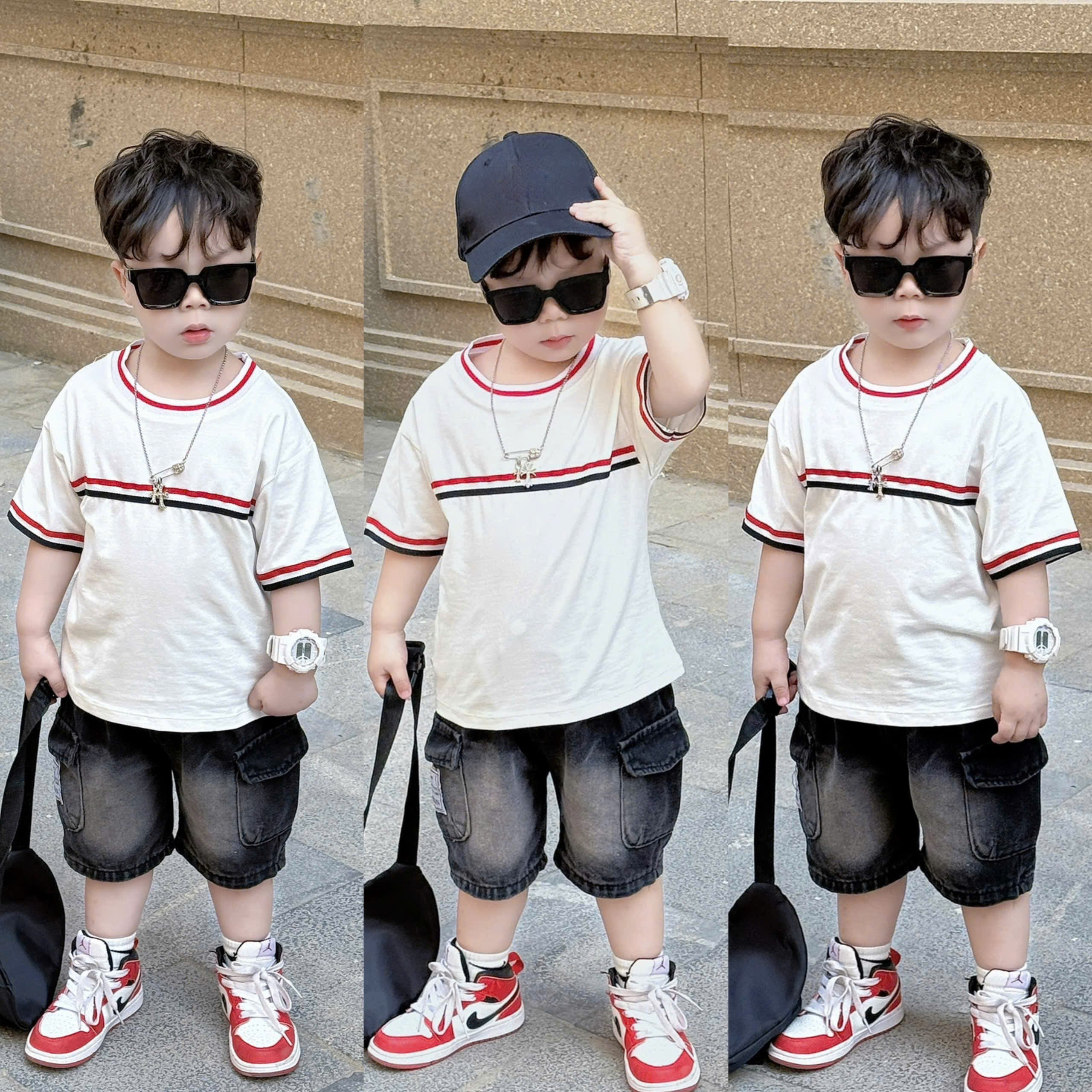 C19 BỘ CỘC ÁO TRẮNG VIỀN ĐEN ĐỎ - A116.864