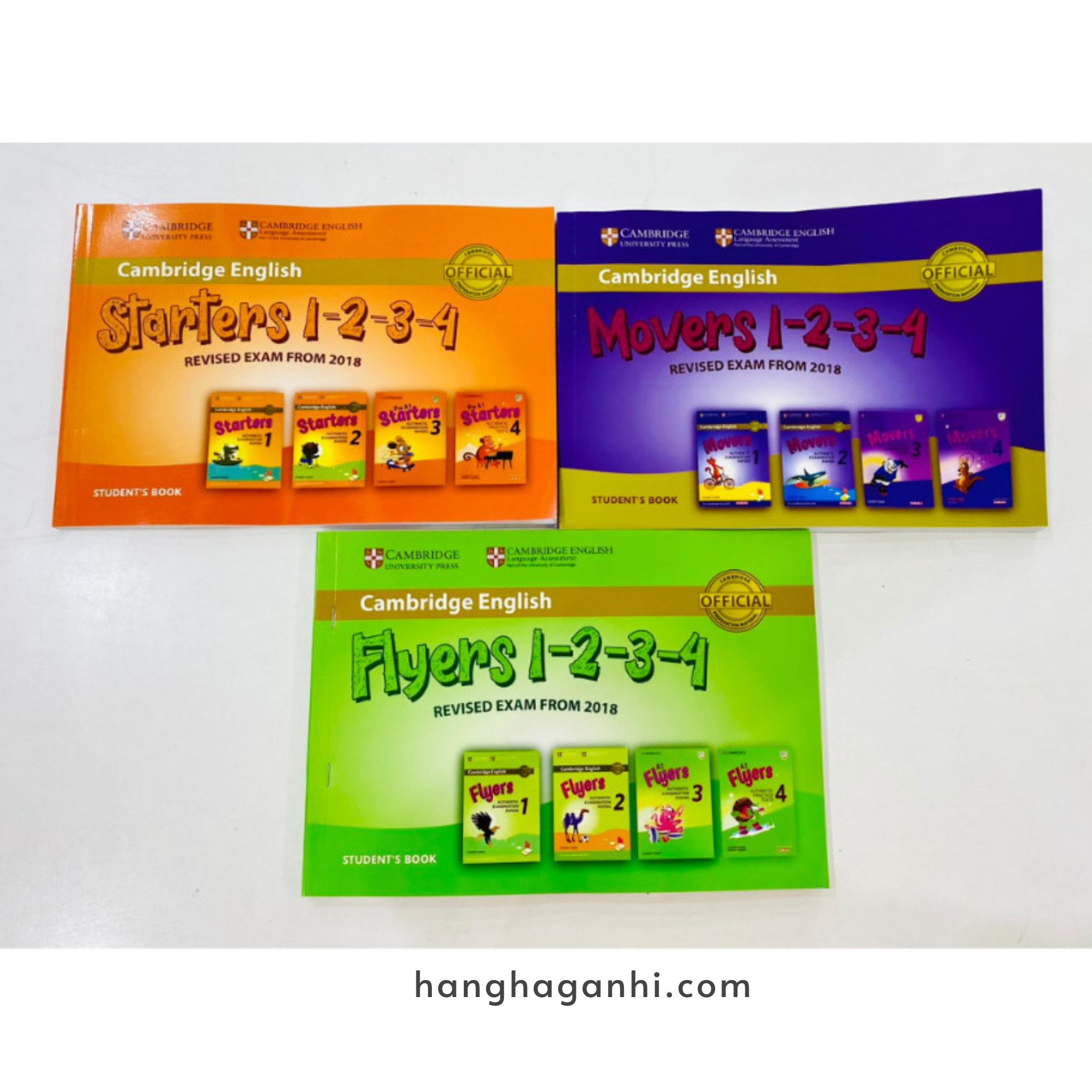 Cambridge Starters, Movers, Flyers - in gộp 1234 bản 2018-2020 Sách Giấy, kèm file nghe, đáp án_thumbnail_0