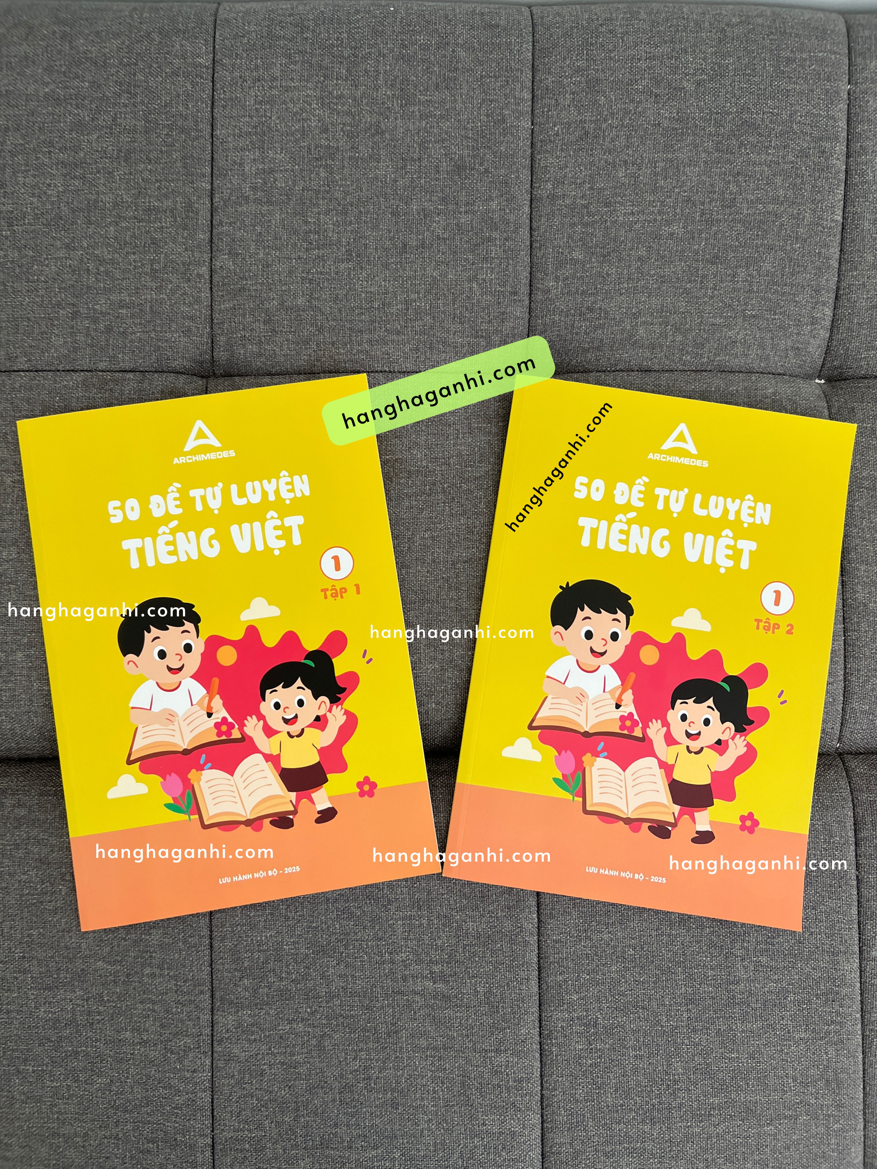 Sách Archimedes 50 đề tự luyện Tiếng Việt lớp 1, bộ 2 cuốn tập 1 và 2