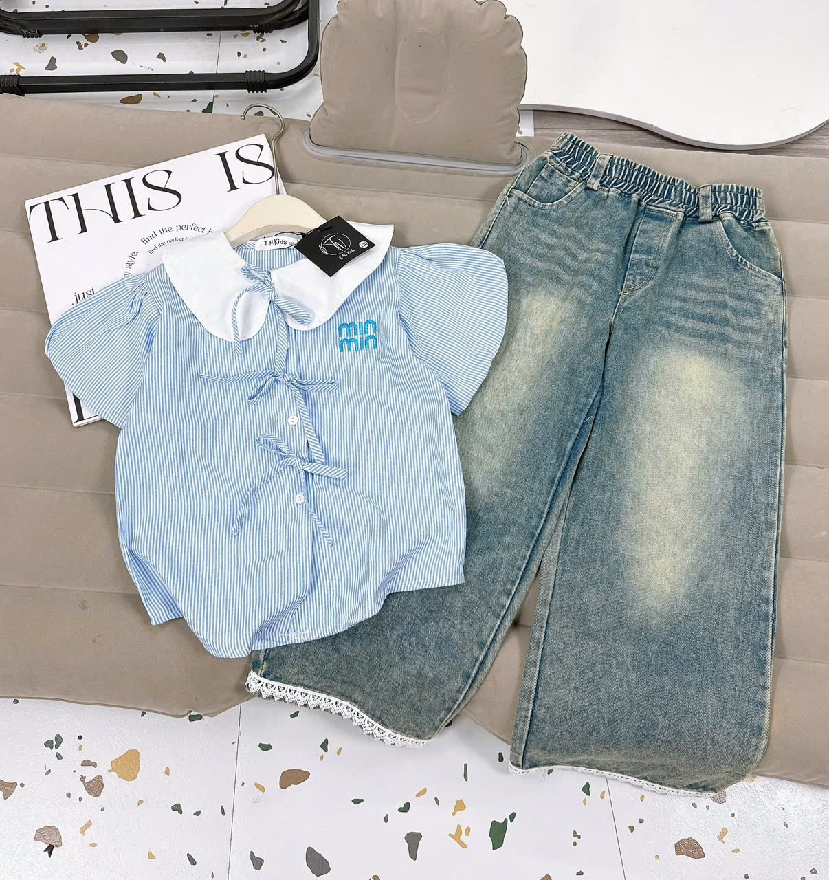 [M23] Sơ mi cổ bèo thắt nơ_thumbnail_1