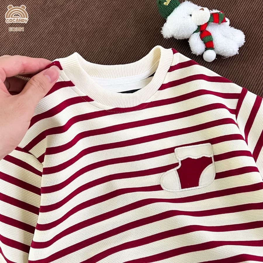 Áo dài ĐỎ kẻ BE phối hình tất_thumbnail_2