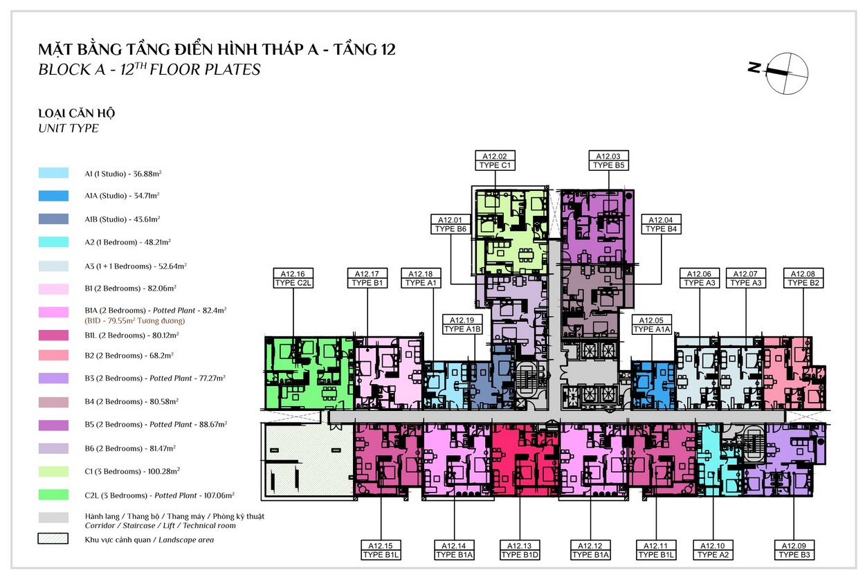 Mặt bằng Elysian Gamuda Thủ Đức: Tháp A