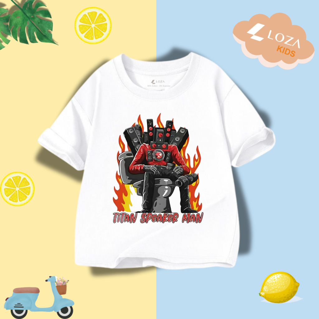 Áo thun bé trai in hình 'Skibidi' - Loza Kids  AT061_thumbnail_5