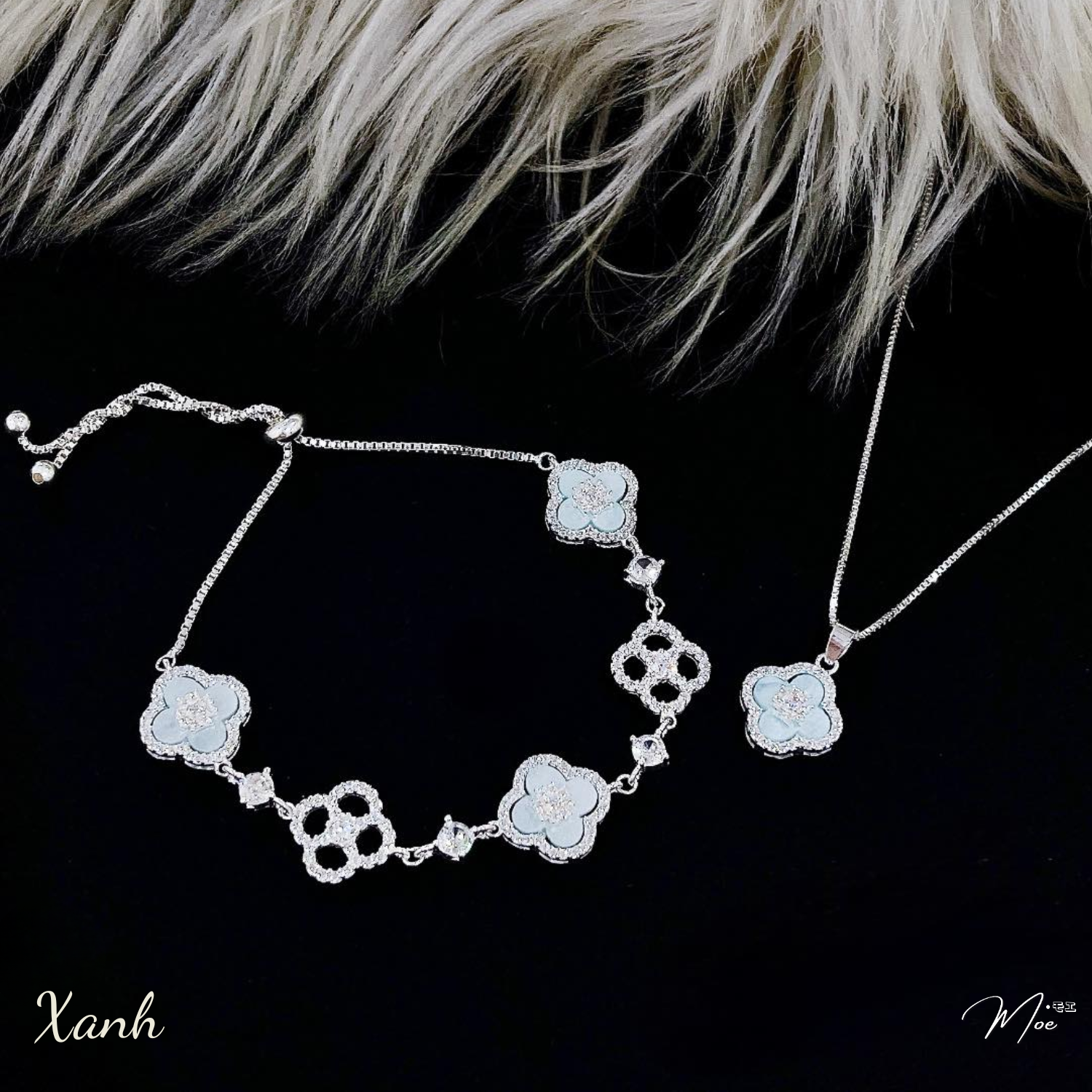 D265 - Dây chuyền cỏ 4 lá pha lê_thumbnail_4