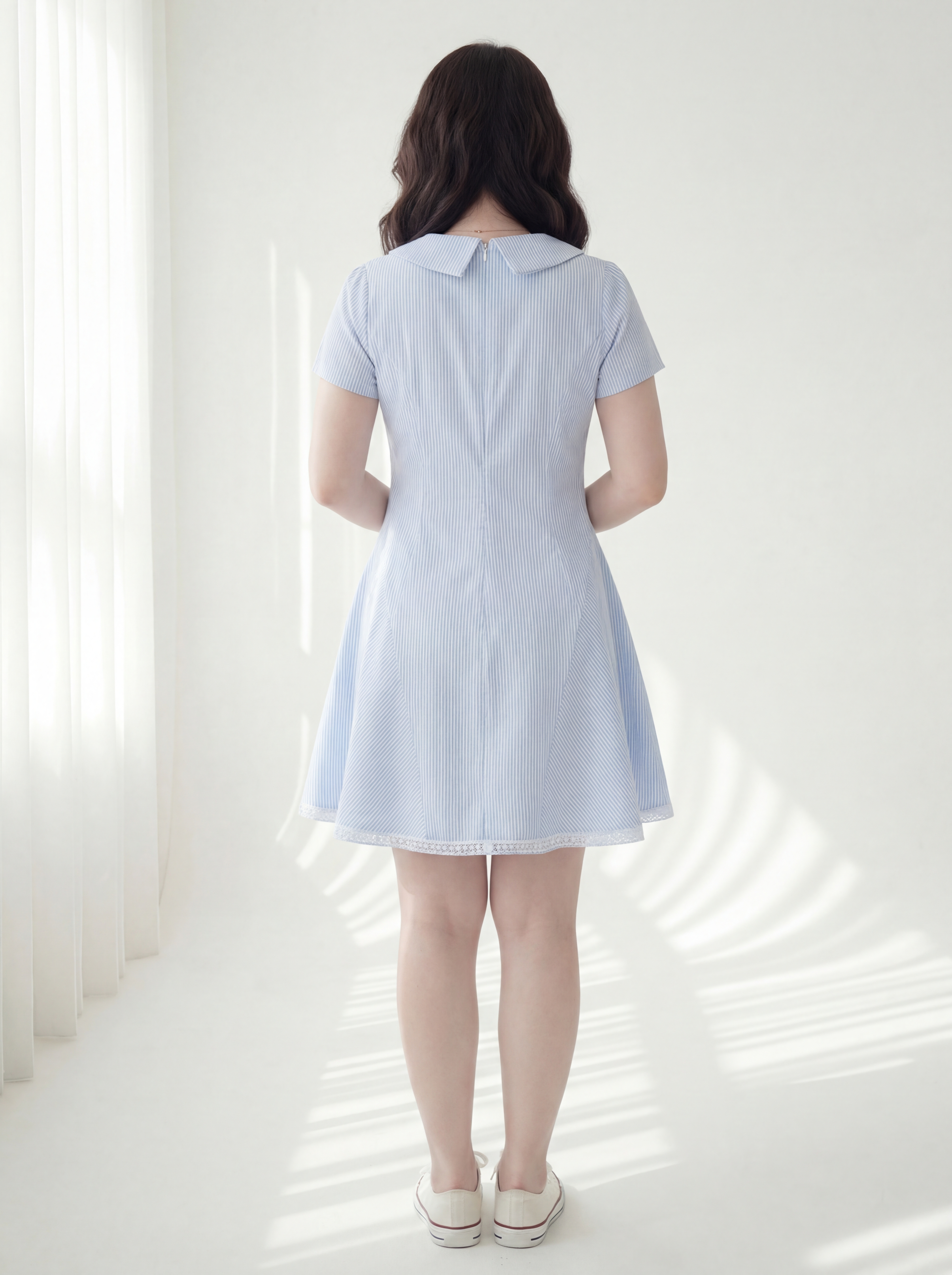 Đầm cổ phối ren kiểu bigsize DA173 dành cho nàng từ 55-95kg_thumbnail_3