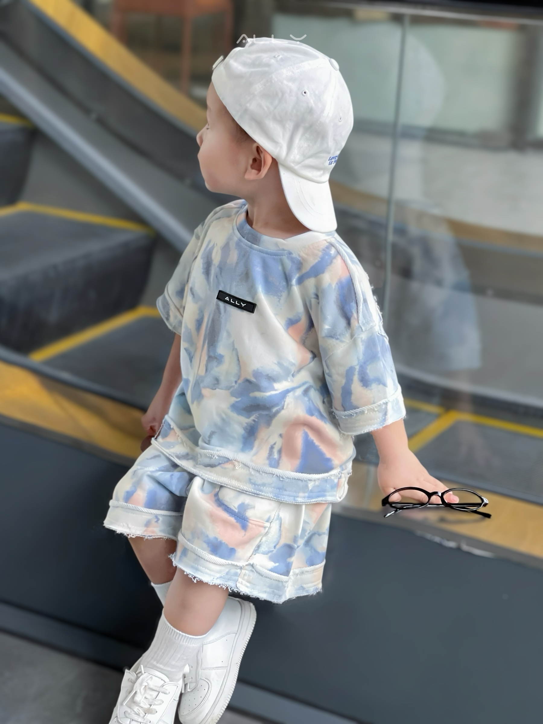 Bộ quần áo Ally thun cotton bé trai loang màu pastel_thumbnail_3