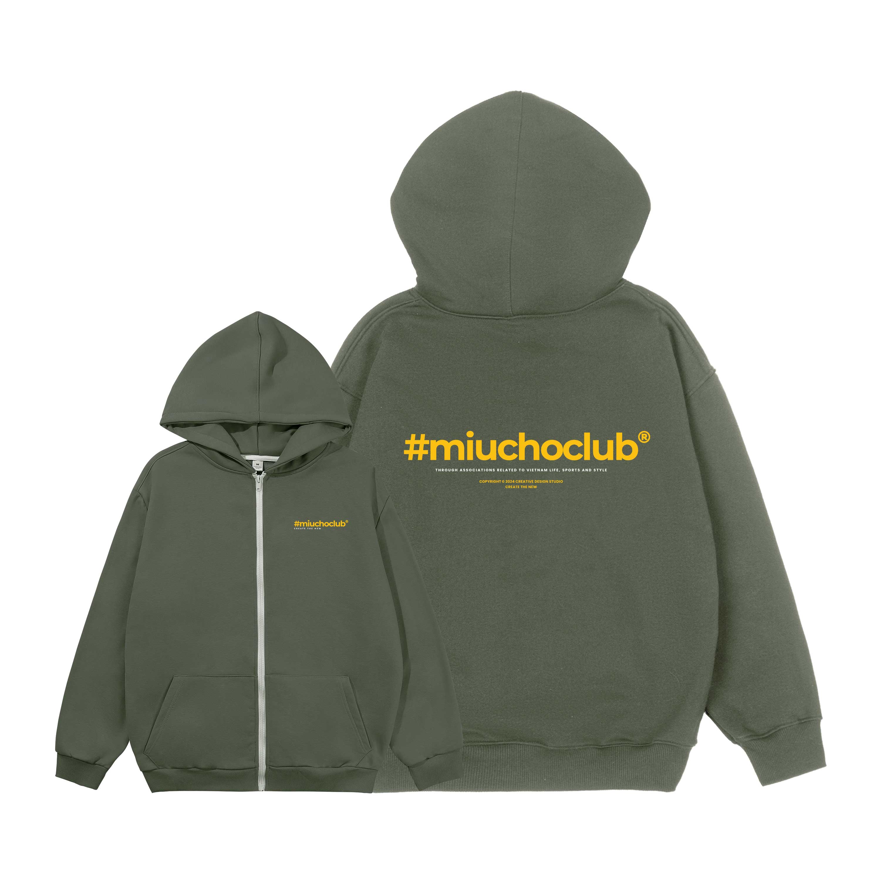 Áo hoodie zip nam local brand form rộng HZD1619 Miucho Club vải nỉ chân cua dày dặn mũ rộng in basic_thumbnail_9