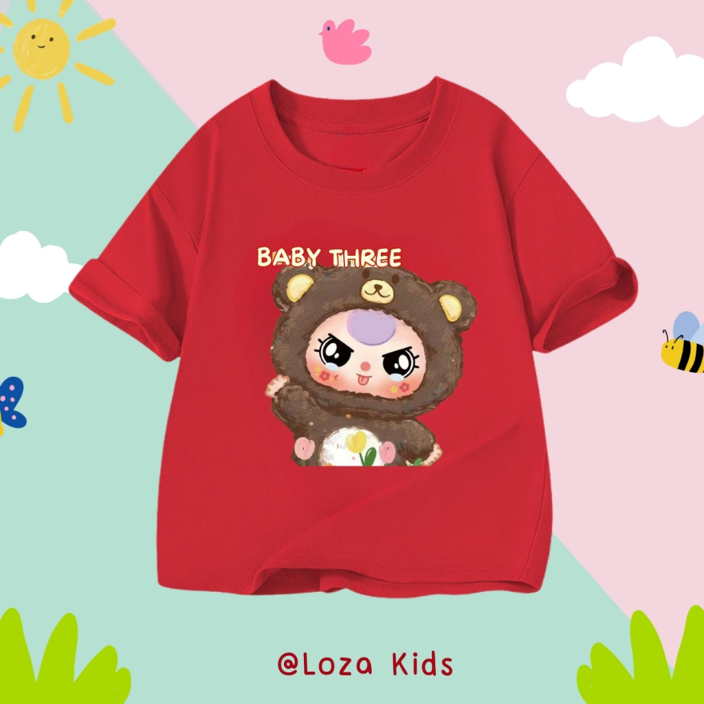 Áo thun trẻ em in hình Baby three - Loza Kids AT2916